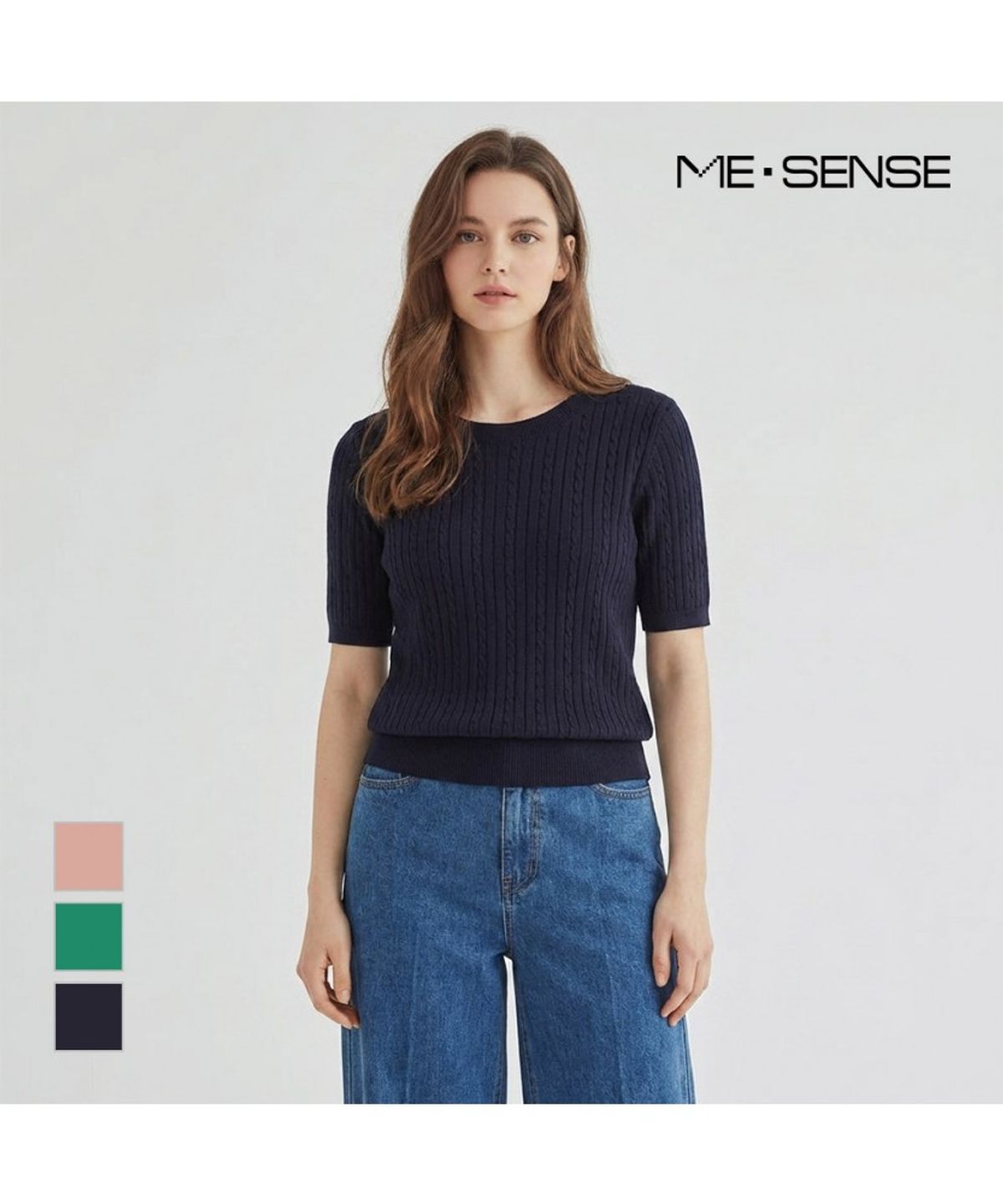 미센스(MESENSE) 꽈배기 라운드니트_MB36KNS326Z