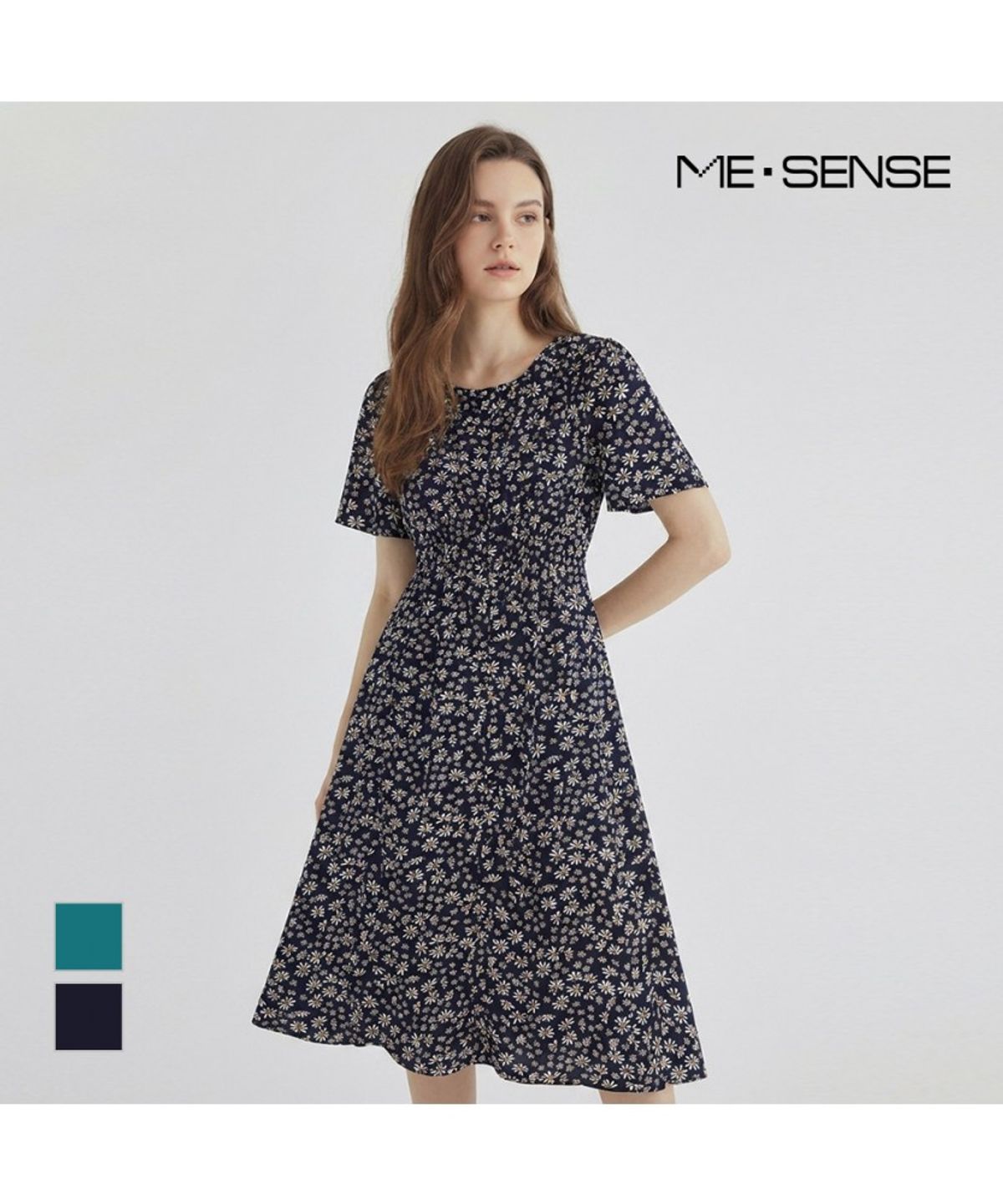 미센스(MESENSE) 브이넥 플라워 원피스_MB36OPMD02Z