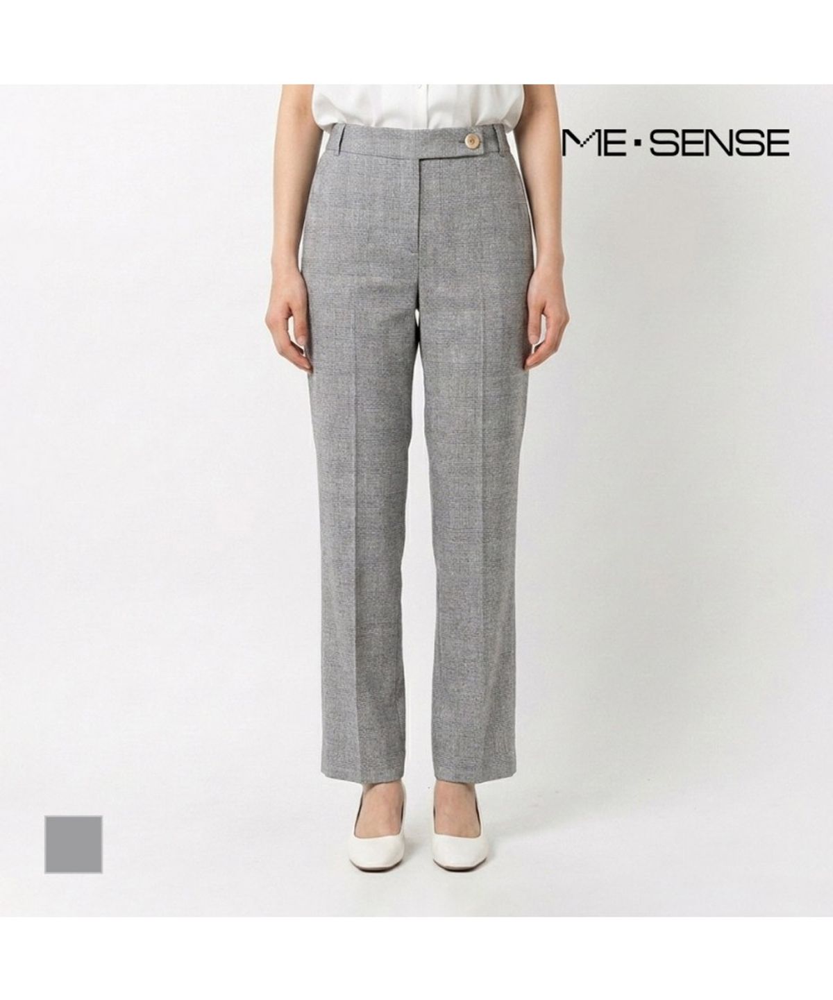 미센스(MESENSE) 체크 단추디자인 팬츠_MB14SLM101Z