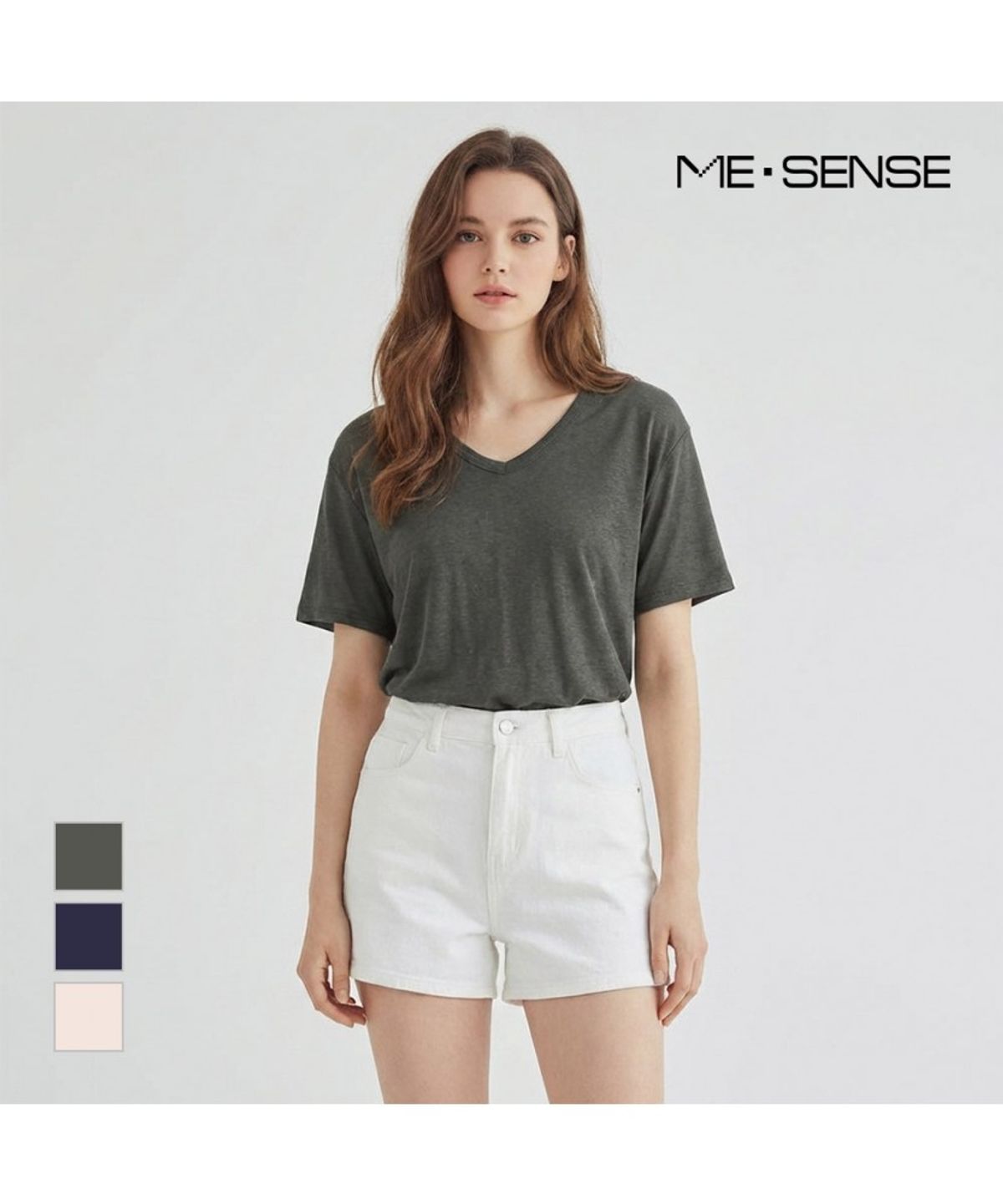 미센스(MESENSE) 브이넥 반팔티셔츠_MB26TSS324Z