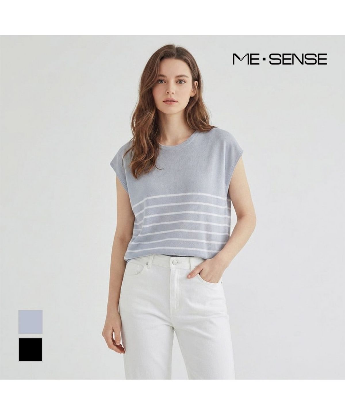 미센스(MESENSE) 스트라이프 디자인 베스트_MB27KNS326Z