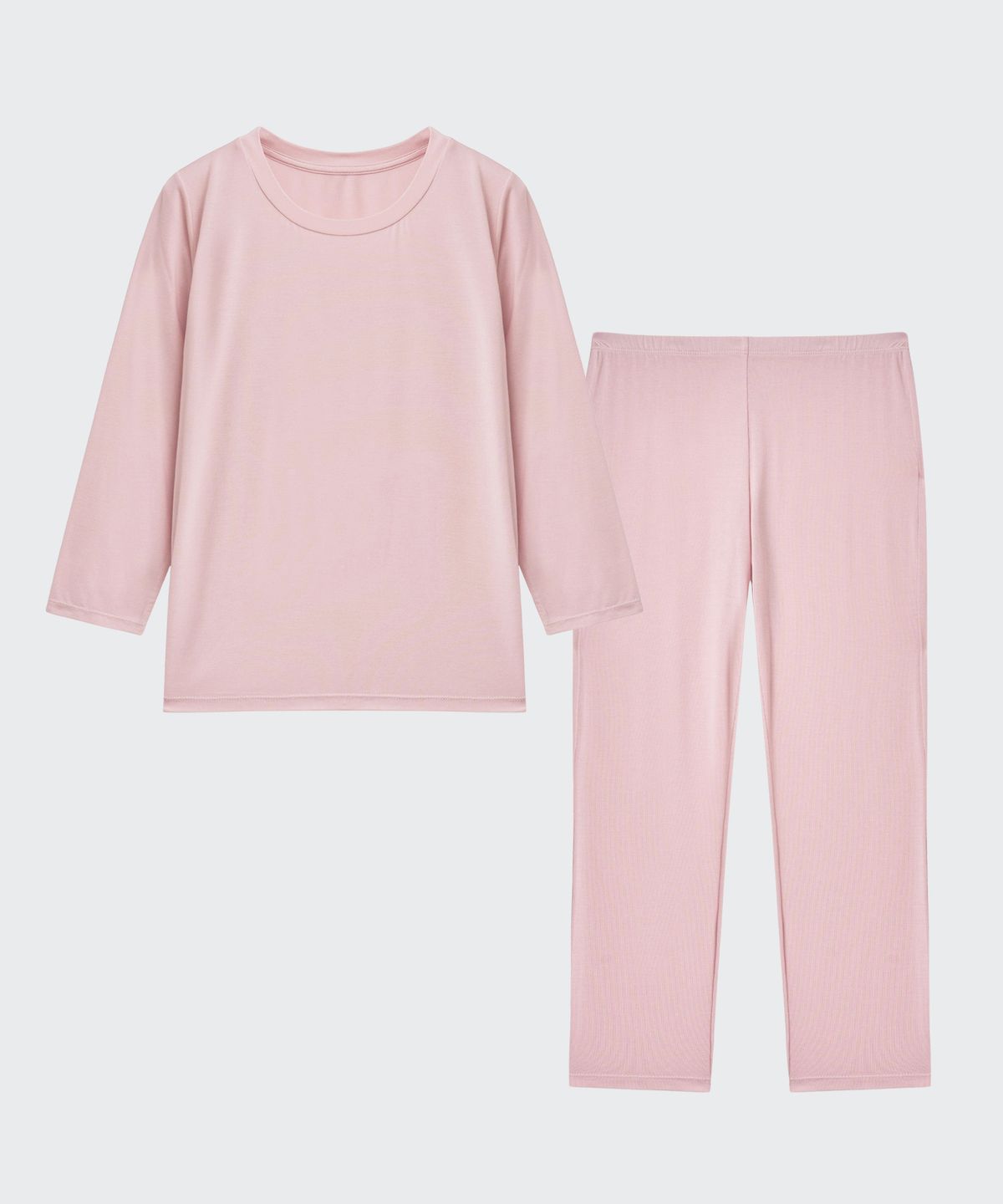 무신사 스탠다드 키즈(MUSINSA STANDARD KIDS) [힛탠다드] 크루 넥 긴소매 언더셔츠 & 타이즈 셋업 [인디언 핑크]