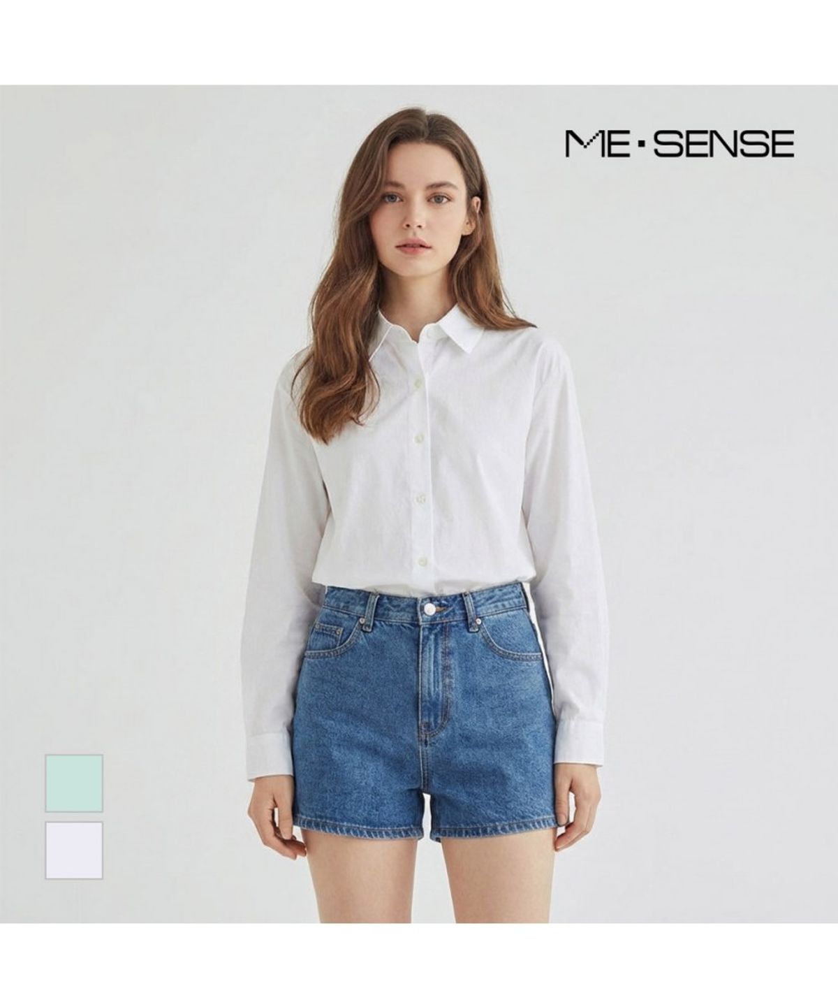 미센스(MESENSE) 박스핏 셔츠블라우스_MB34BLS301Z