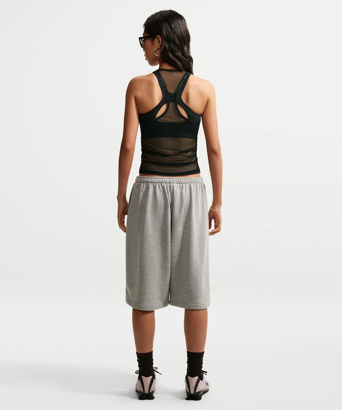 나이키(NIKE) 스포츠웨어 타이트 시어 탱크 탑 W - 블랙:화이트 / IU2648-010
