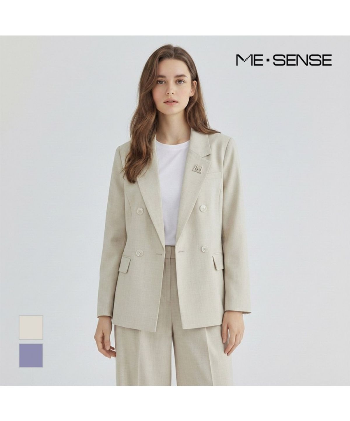 미센스(MESENSE) 모던 더블버튼 자켓_MB34JKP101C