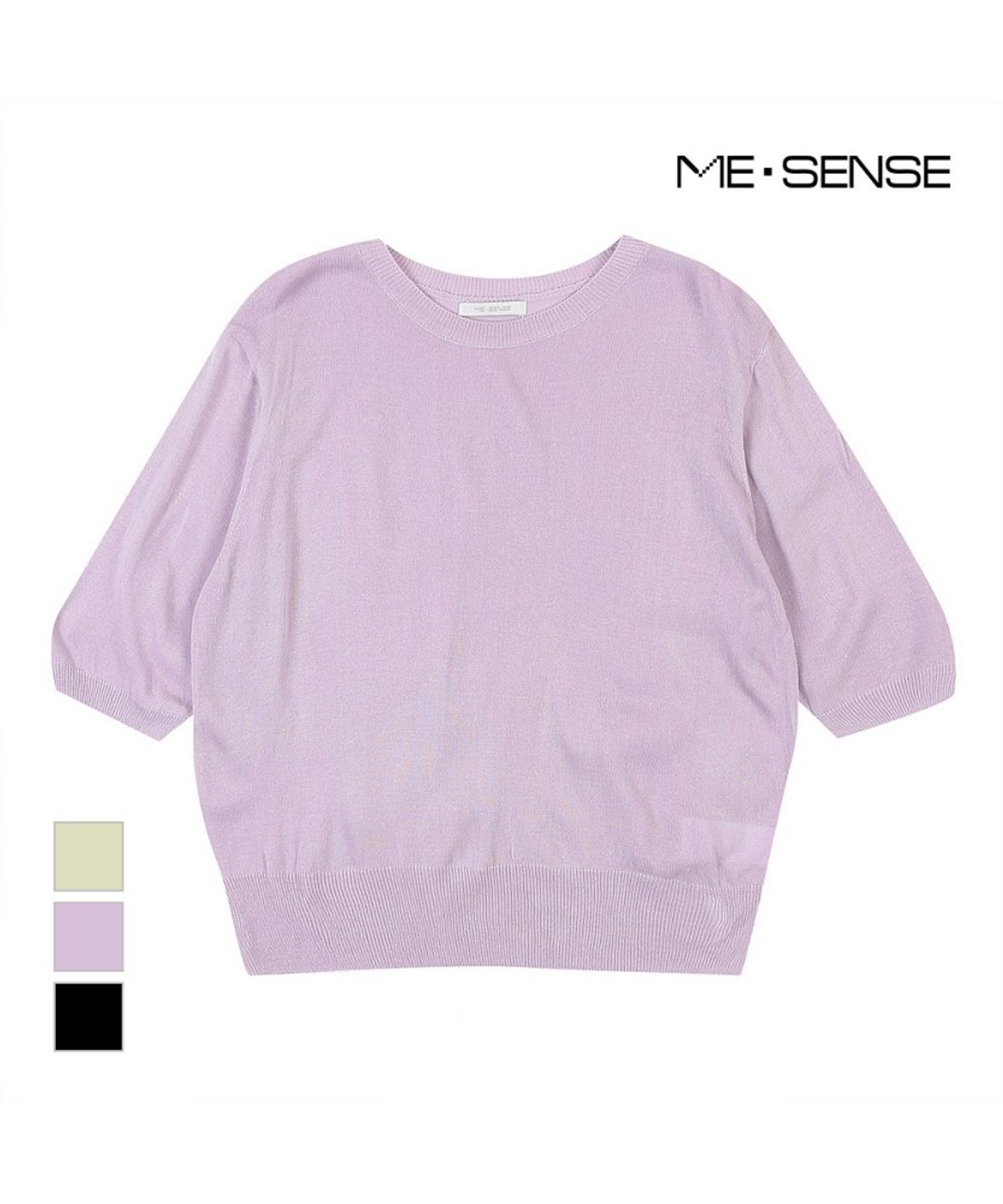 미센스(MESENSE) 라운드넥 반팔니트_MB34KNP601Z