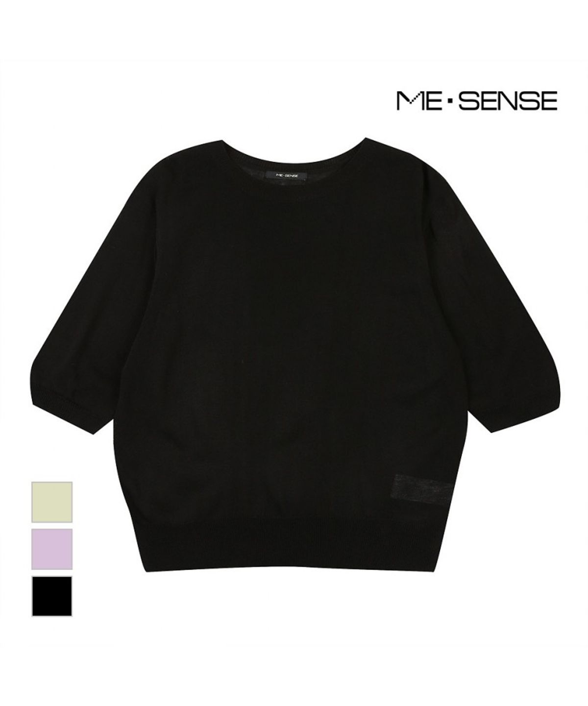미센스(MESENSE) 라운드넥 반팔니트_MB34KNP601Z