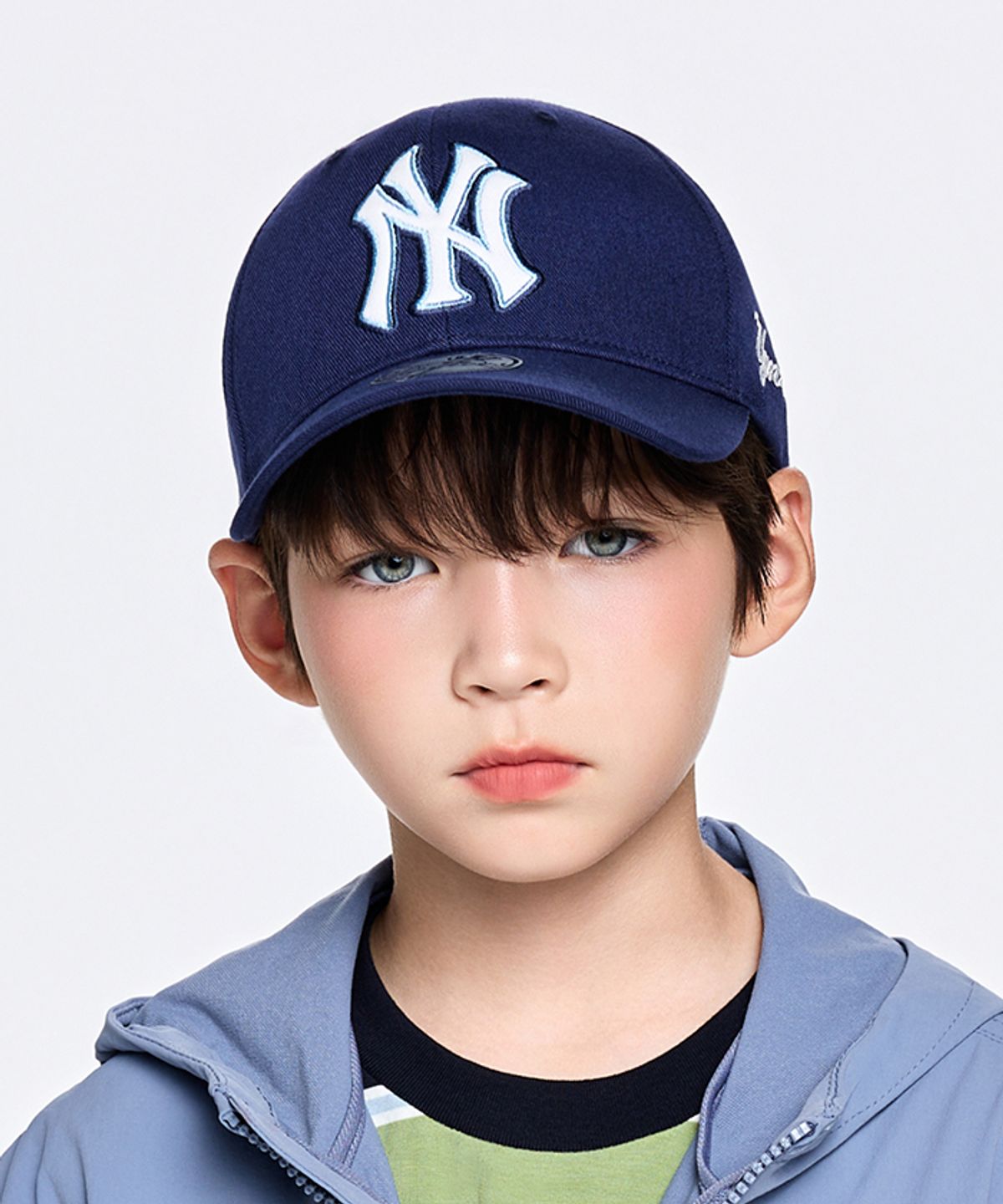 엠엘비 키즈(MLB KIDS) 시그니처 빅로고 스트럭쳐 볼캡 NY (Navy)