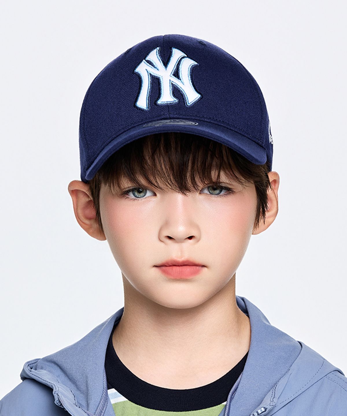 엠엘비 키즈(MLB KIDS) 시그니처 빅로고 스트럭쳐 볼캡 NY (Navy)