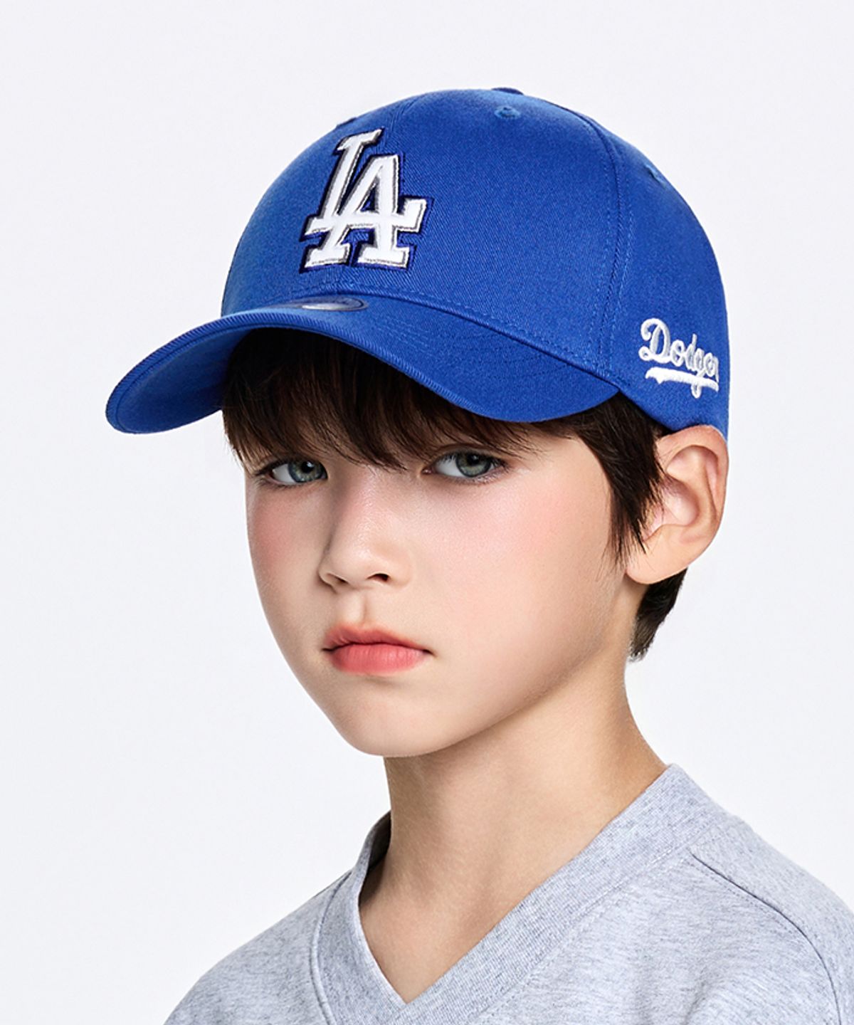 엠엘비 키즈(MLB KIDS) 시그니처 빅로고 스트럭쳐 볼캡 LA (Blue)