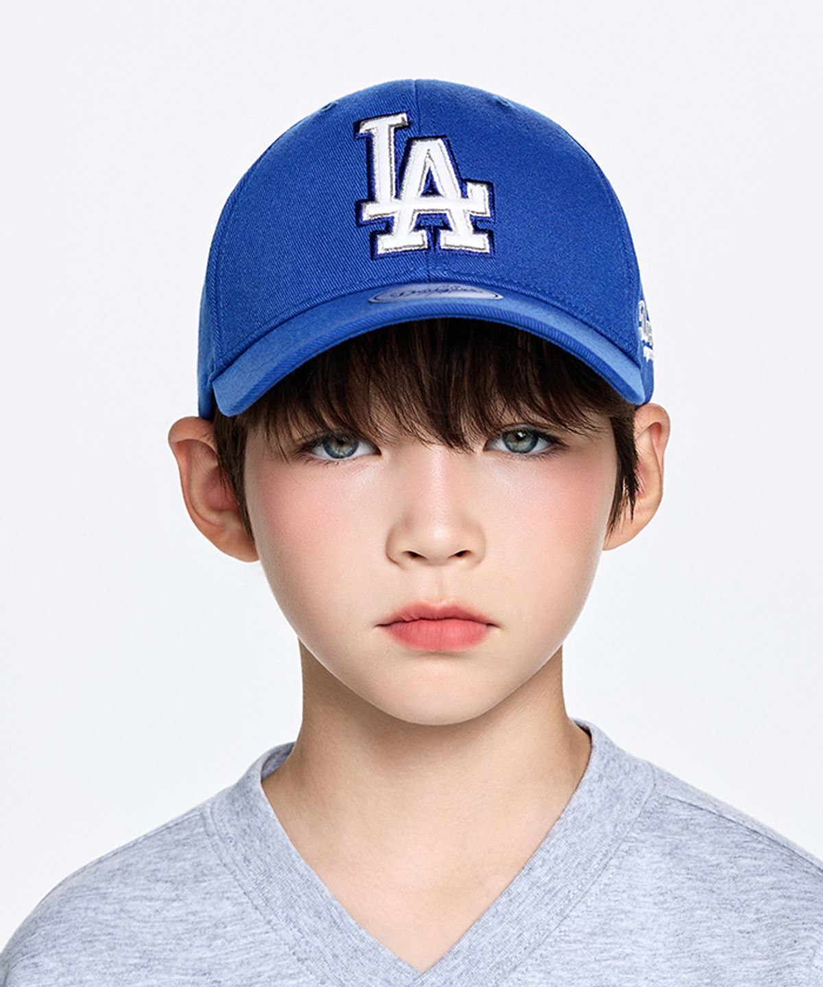 엠엘비 키즈(MLB KIDS) 시그니처 빅로고 스트럭쳐 볼캡 LA (Blue)