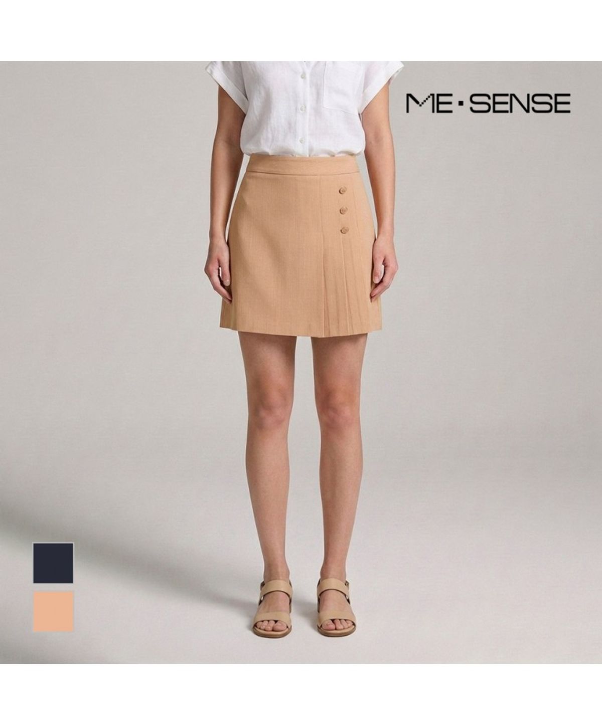 미센스(MESENSE) 옆주름 미니스커트_MB34SKM303Z