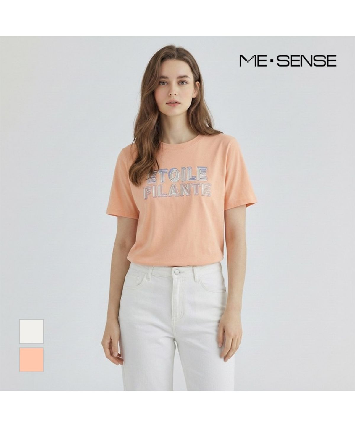 미센스(MESENSE) 영문프린트 반팔티셔츠_MB34TSM218Z