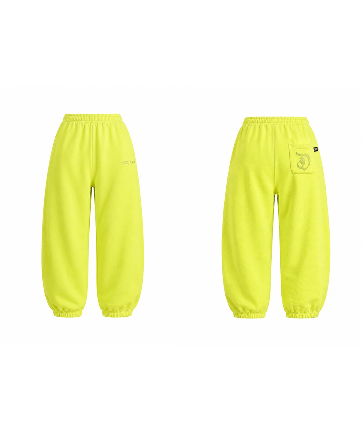 오도어(ODOR) Molly wide jogger in Lime