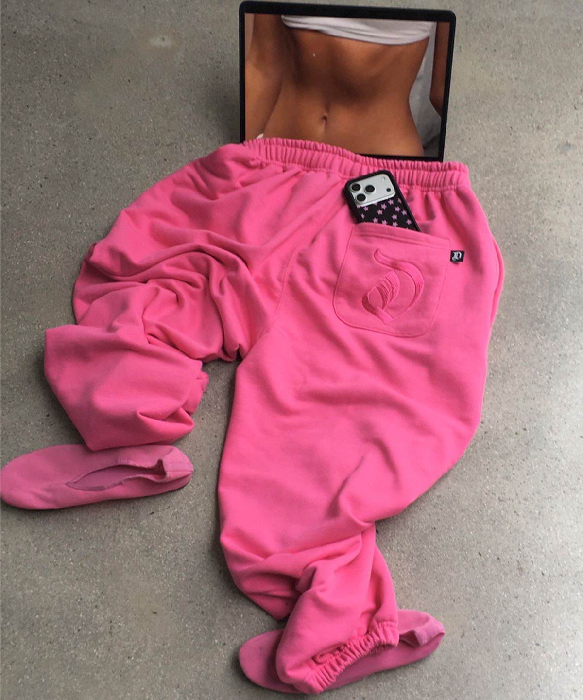 오도어(ODOR) Molly wide jogger in Pink