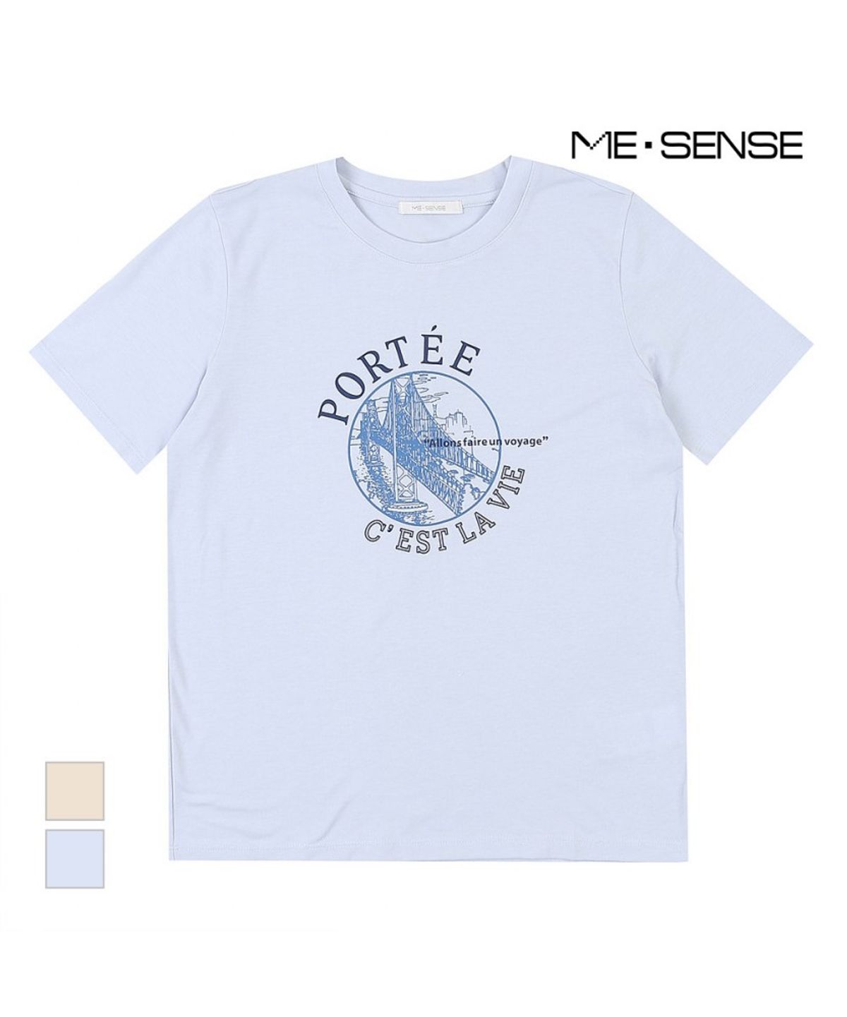 미센스(MESENSE) 라운드프린트 반팔티셔츠_MB34TSP211Z