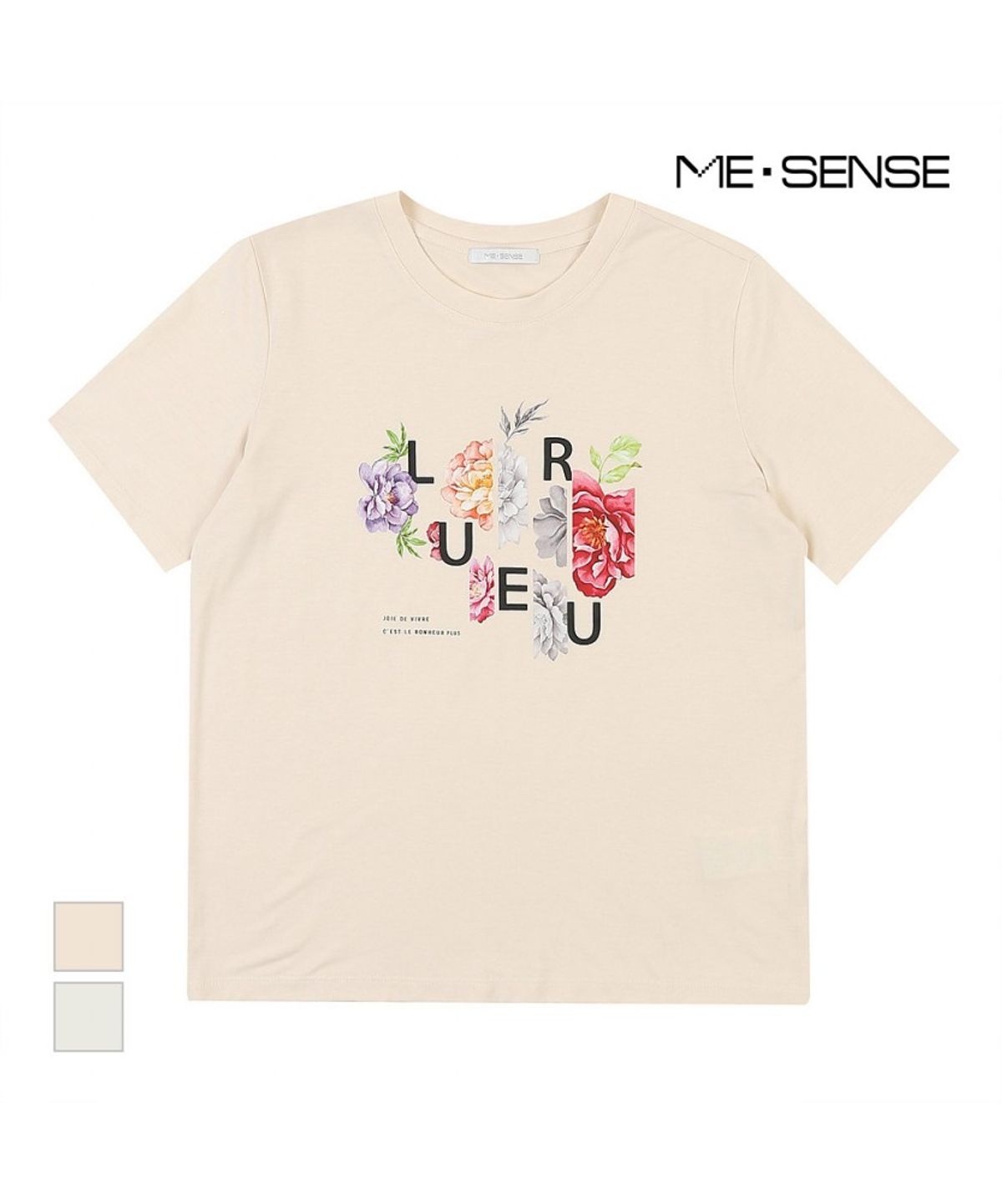 미센스(MESENSE) 플라워 반팔티셔츠_MB34TSP214Z