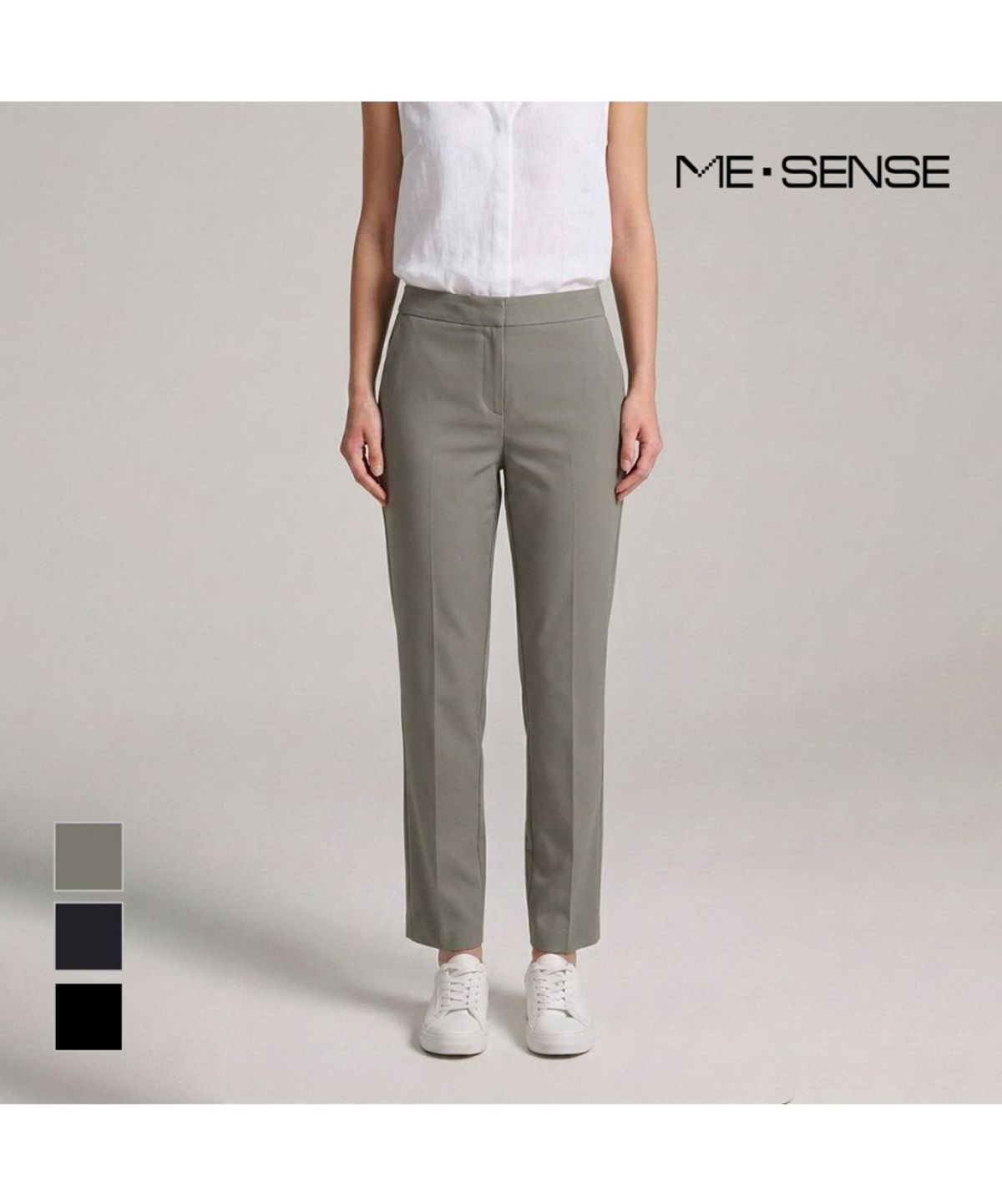 미센스(MESENSE) 뒷밴딩 일자디자인 팬츠_MB35SLP116Z