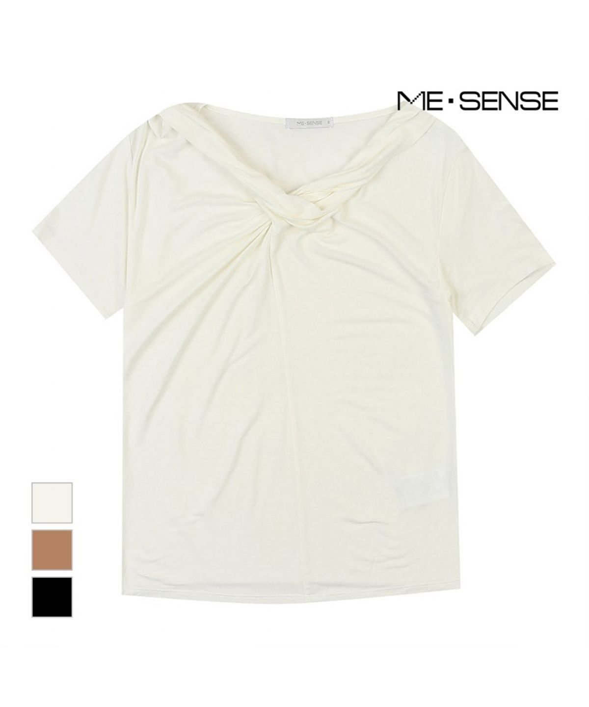 미센스(MESENSE) 꼬임디테일 반팔티셔츠_MB35TSP225Z