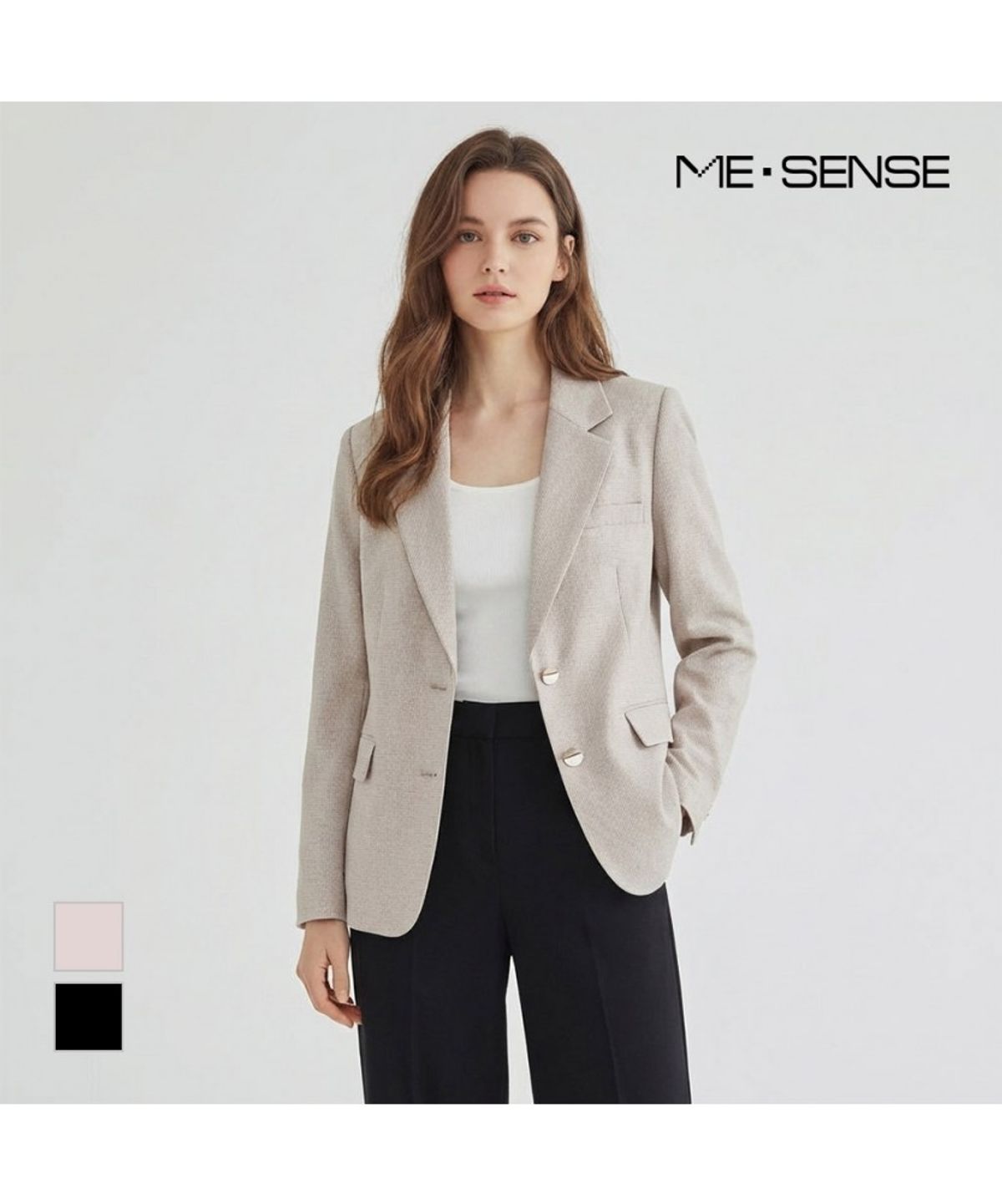미센스(MESENSE) 투버튼 디자인 자켓_MB44JKS101Z