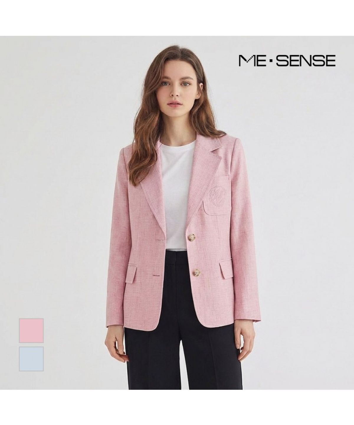 미센스(MESENSE) 포켓 자수 투버튼 자켓_MB44JKS105Z