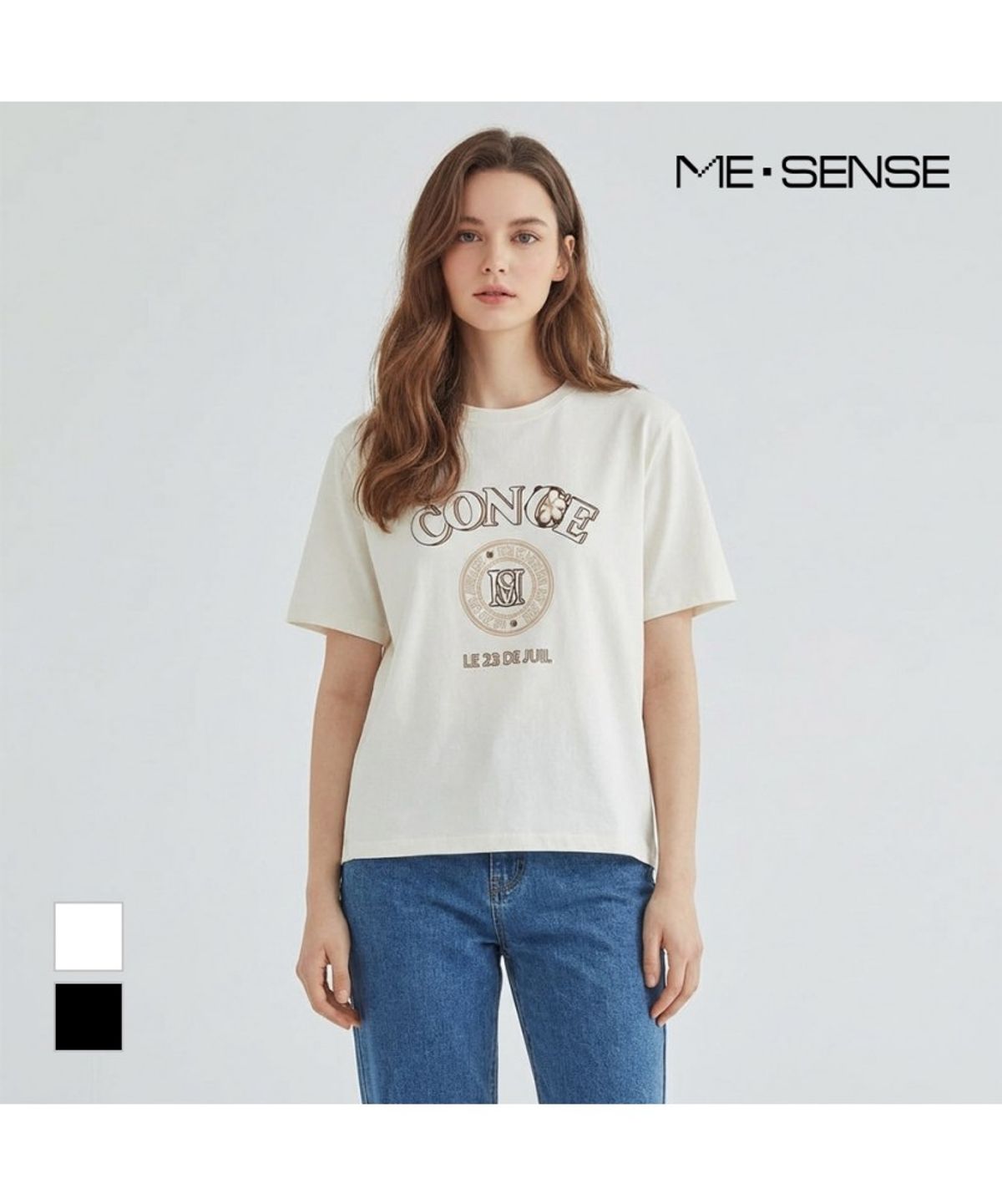 미센스(MESENSE) 프린트 포인트 반팔 티셔츠_MB44TSP214Z