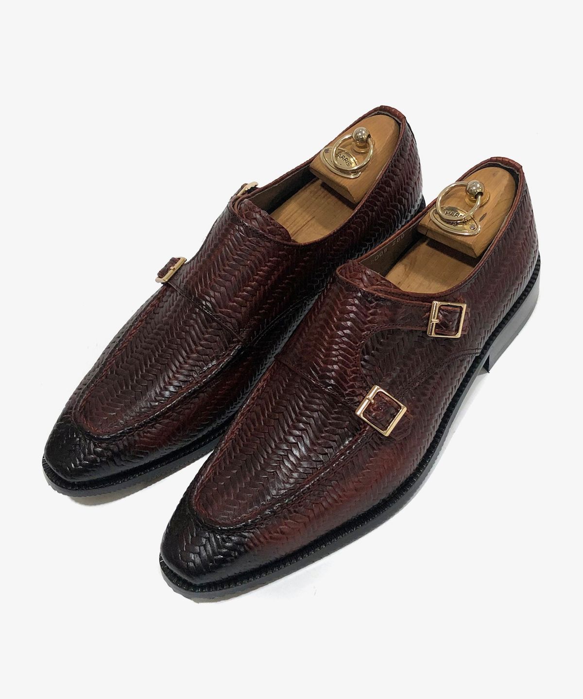 조앤슈(JOENSHOE) 베지터블 라탄 브리즈 더블 몽크스트랩 브라운