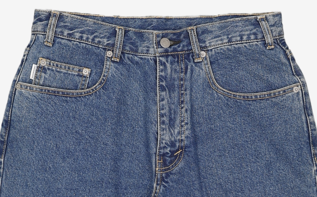 디스이즈네버댓(THISISNEVERTHAT) (SS23) Washed Denim Short - Washed Blue S