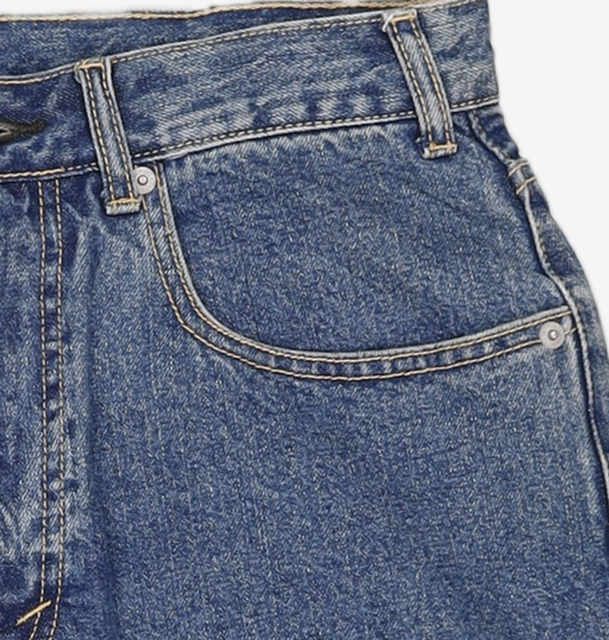 디스이즈네버댓(THISISNEVERTHAT) (SS23) Washed Denim Short - Washed Blue S
