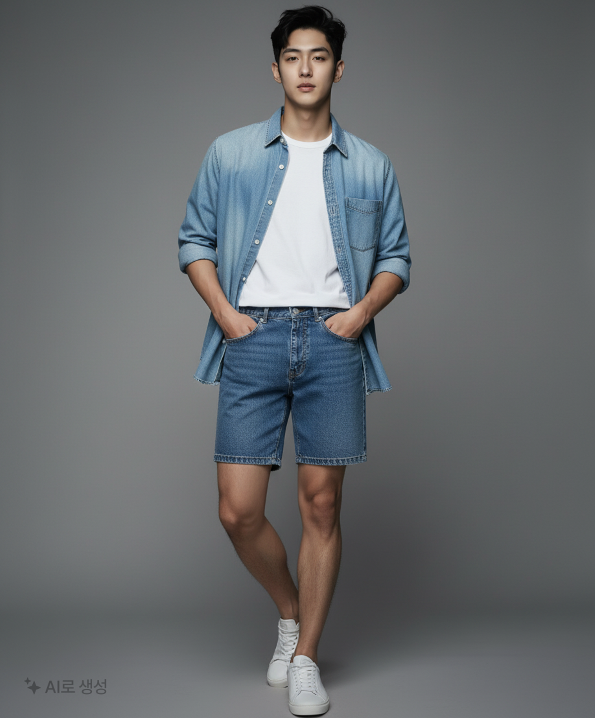 디스이즈네버댓(THISISNEVERTHAT) (SS23) Washed Denim Short - Washed Blue S