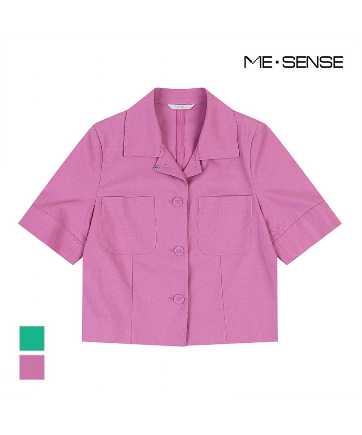 미센스(MESENSE) 버튼디자인 반팔 자켓_MB45JKMD04Z