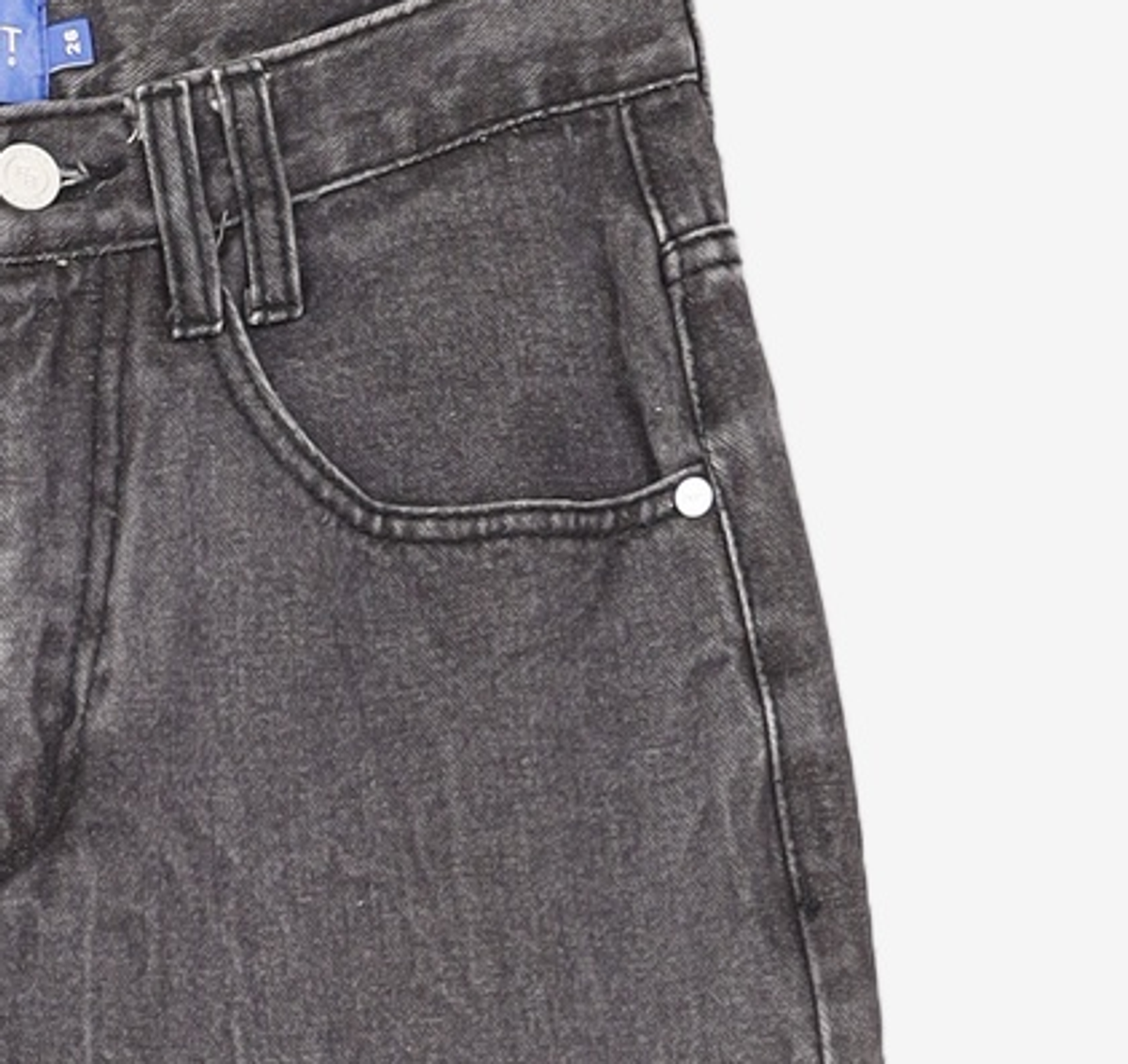 데케트(DECET) Mid Rise Wide Jeans DCPT027AshBlack 26