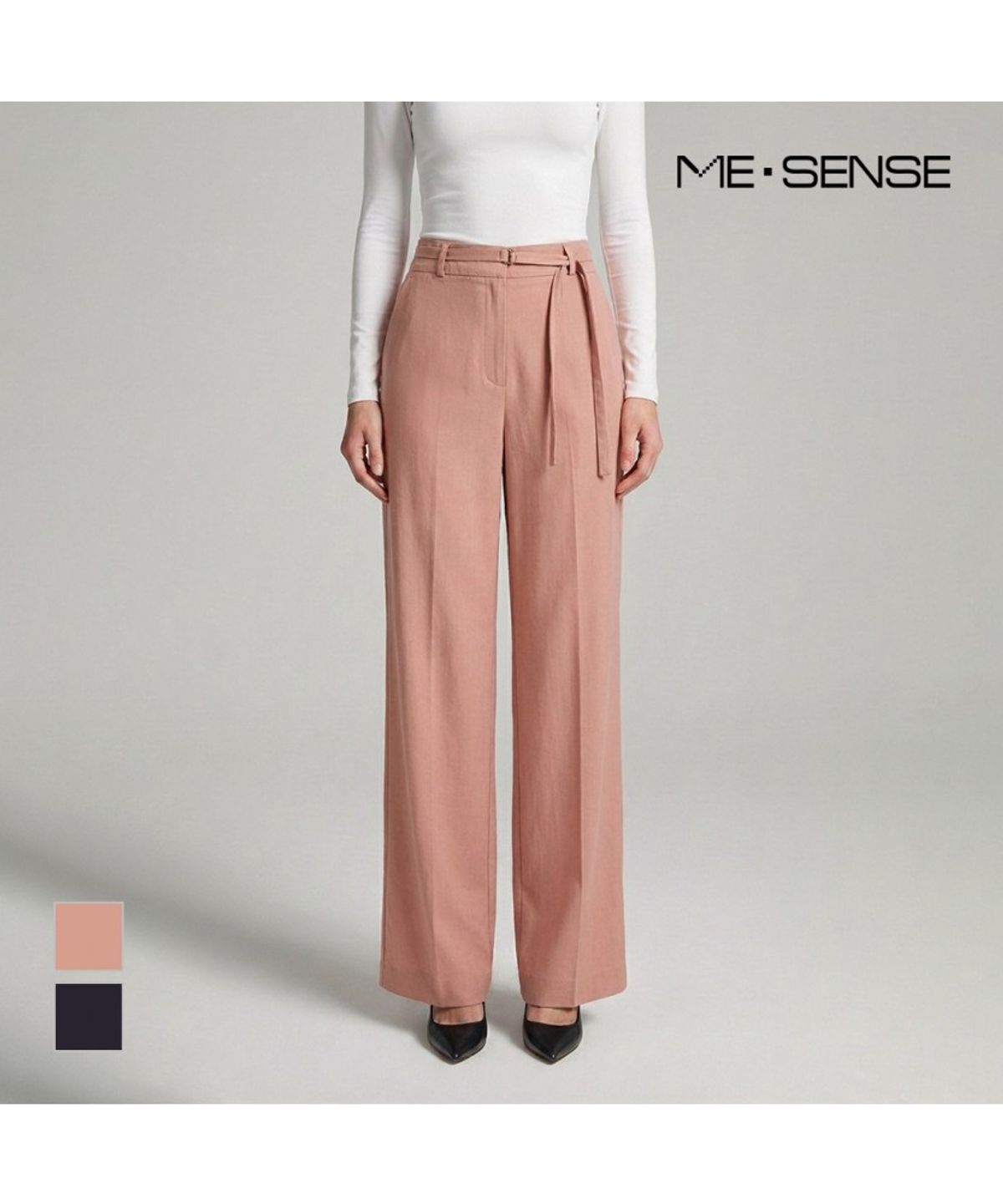 미센스(MESENSE) 벨티드 와이드 팬츠_MB45SLM112A