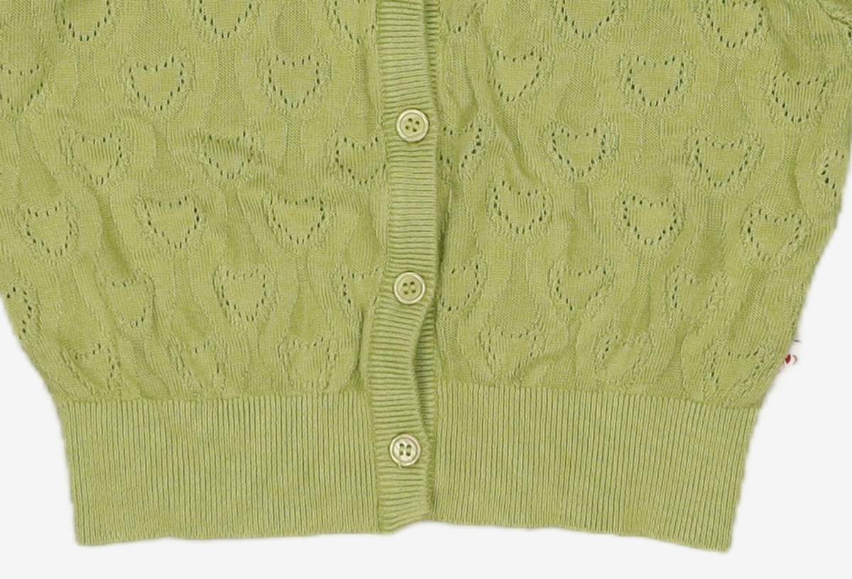 오디너리 홀리데이(ORDINARY HOLIDAY) 하트스카시크롭가디건 HEART PUNCHING CARDIGAN FREE