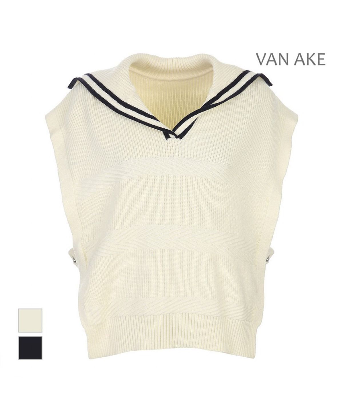 반에이크(VANAKE) 세라카라 니트조끼_VB43KVQ302Z