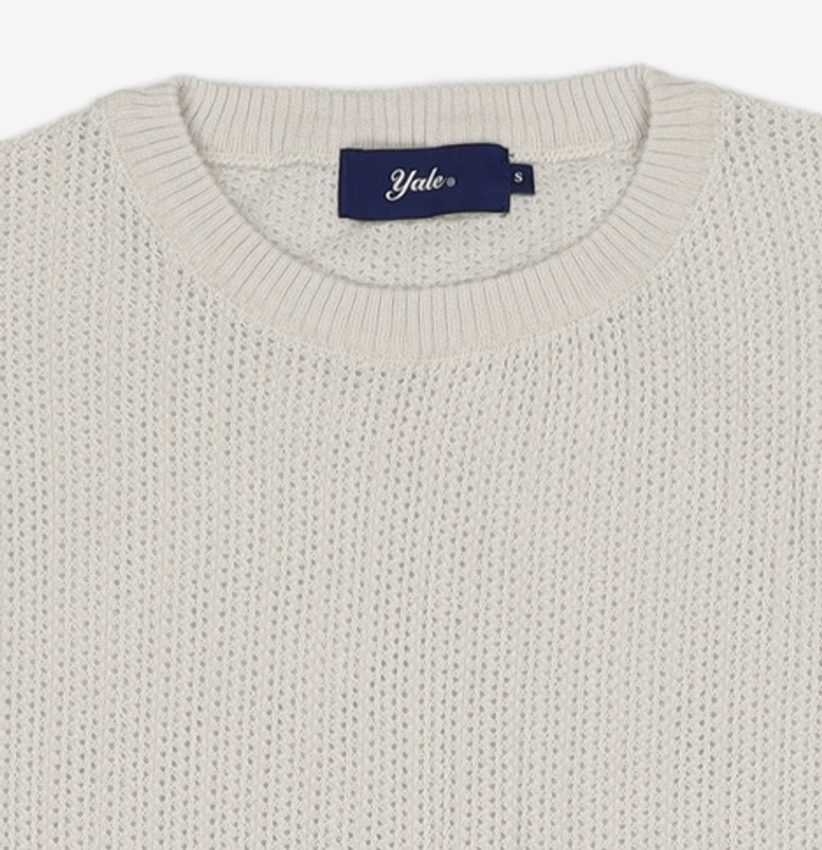 예일(YALE) MESH CREWNECK KNIT GREEN BEIGE S