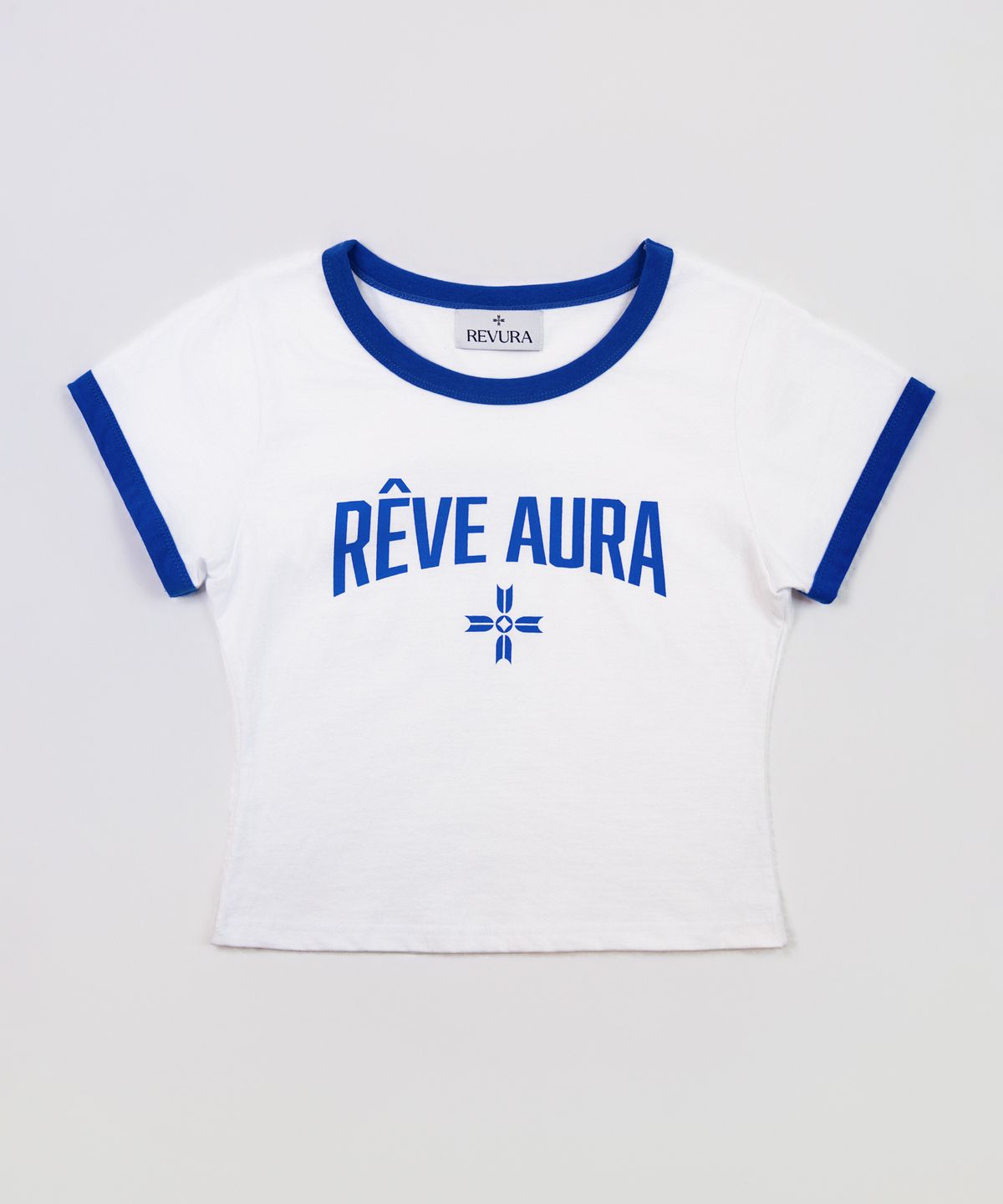 레뷰라(REVURA) REVE AURA CROP RINGER T-SHIRTS - S (W) / FRENCH BLUE