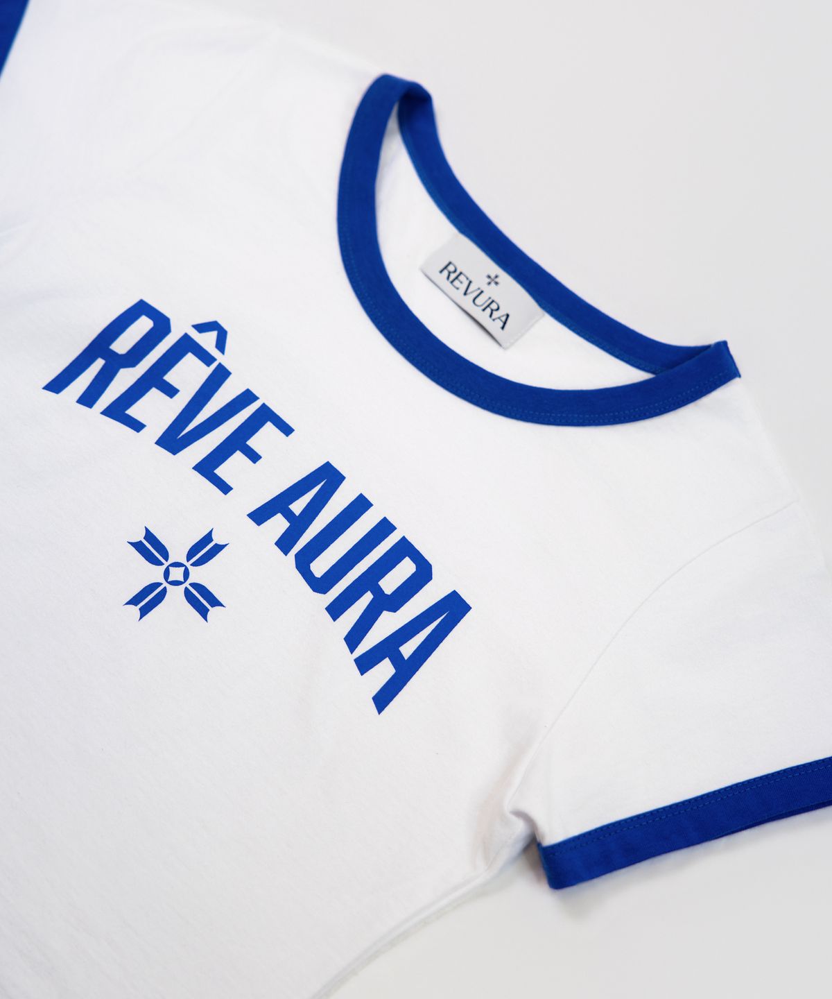 레뷰라(REVURA) REVE AURA CROP RINGER T-SHIRTS - S (W) / FRENCH BLUE