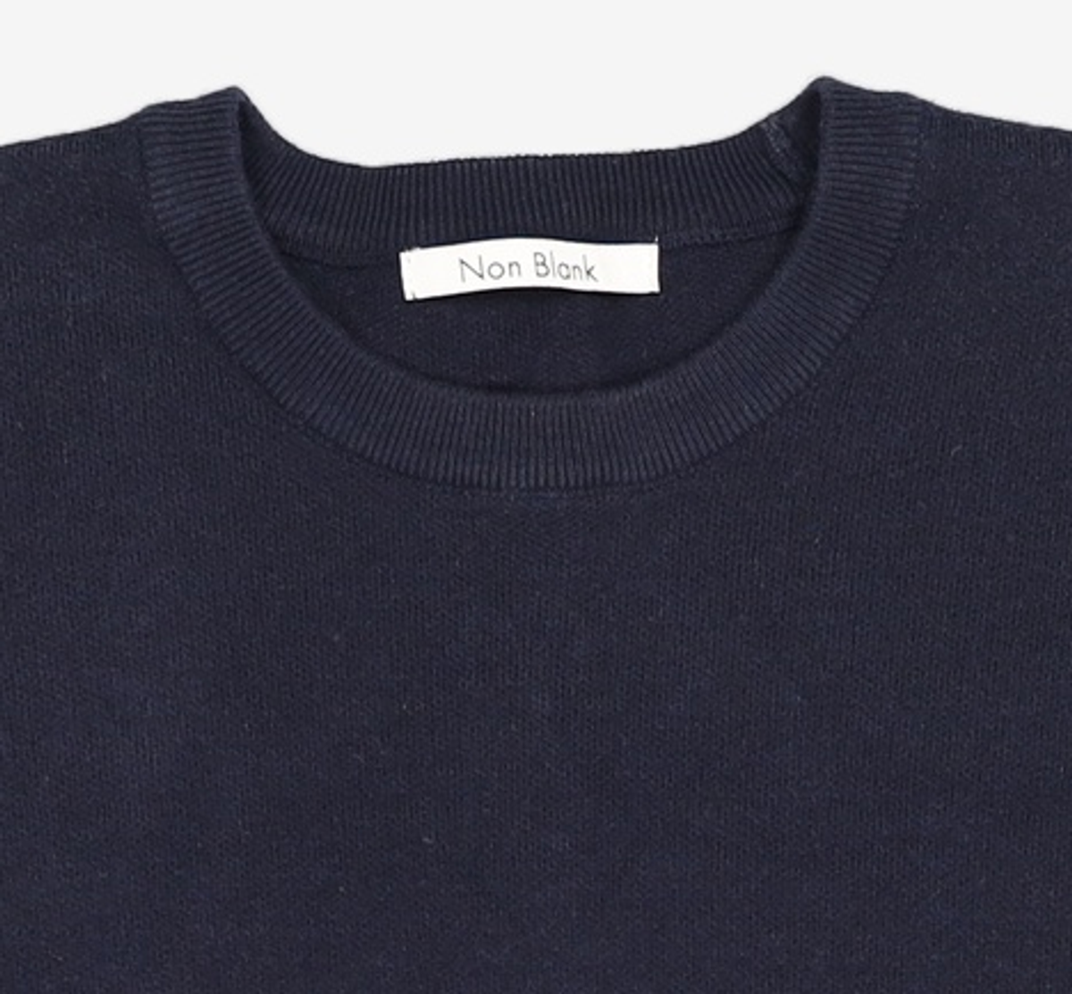 넌블랭크(NONBLANK) 라운드 니트_NAVY XL