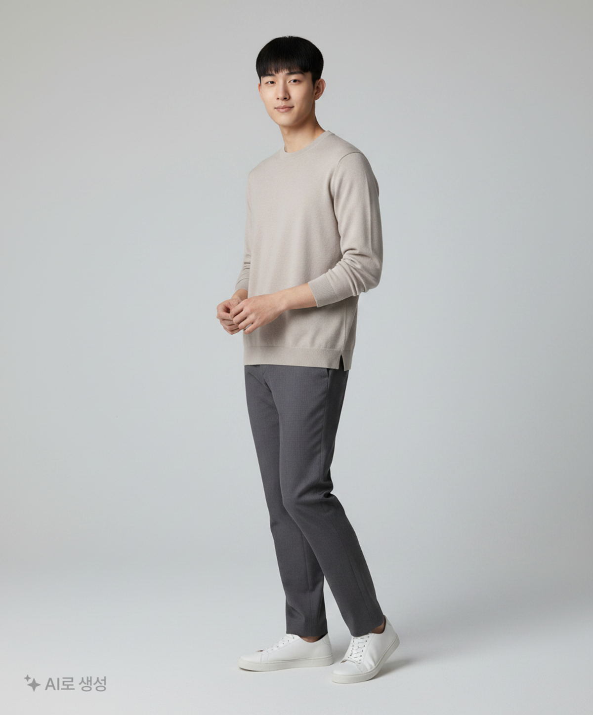 에디션(EDITION) 워셔블 밀라노 라운드 풀오버_NEC1ER1902LGR 105