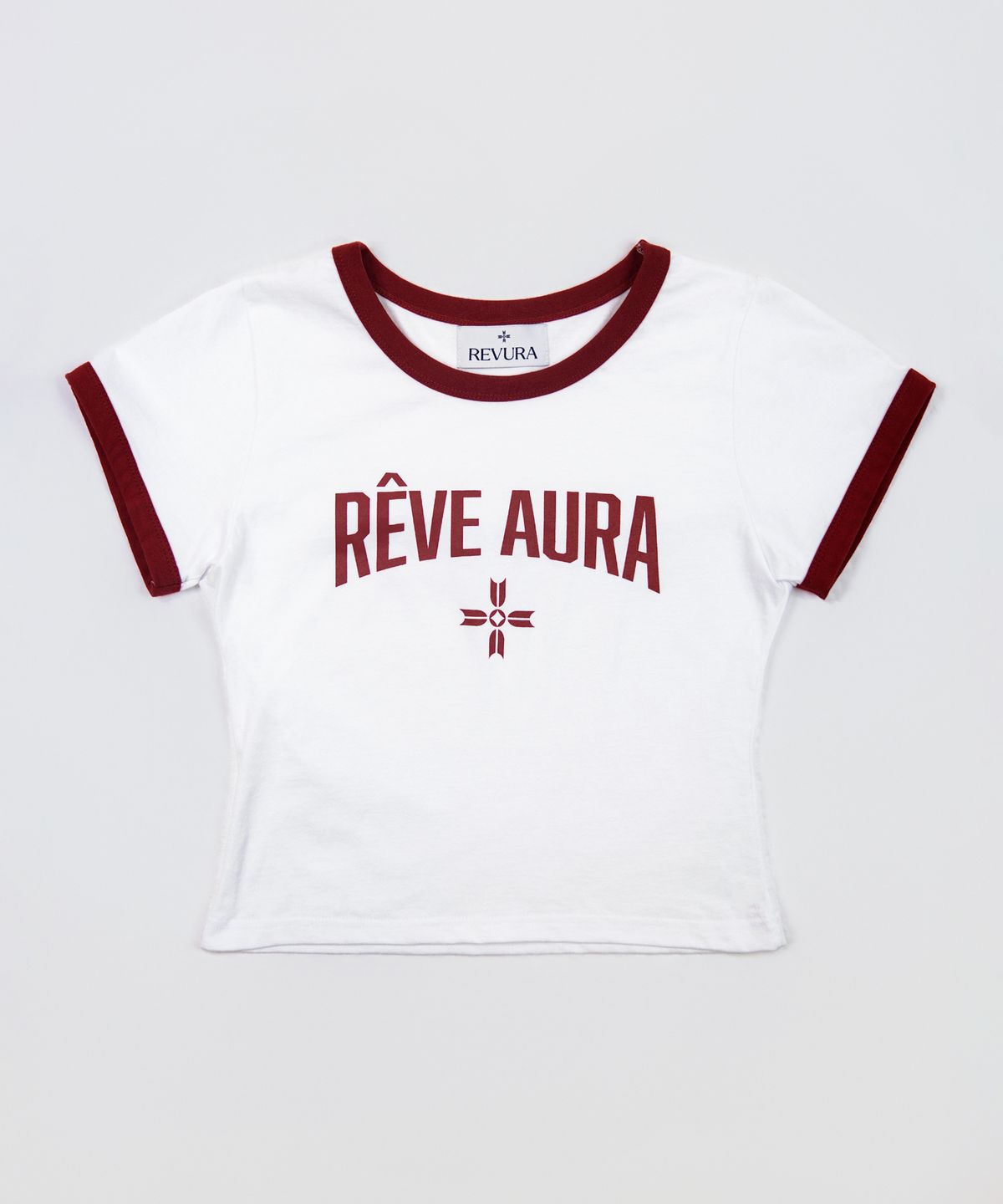 레뷰라(REVURA) REVE AURA CROP RINGER T-SHIRTS - S (W) / BRICK RED