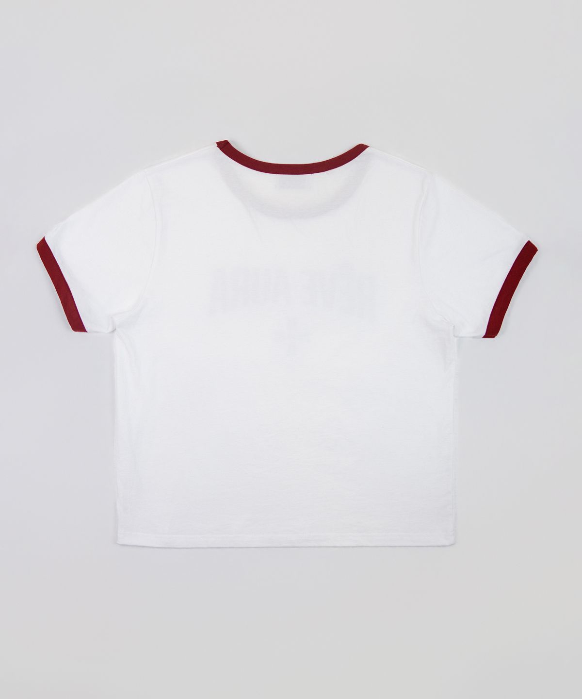 레뷰라(REVURA) REVE AURA CROP RINGER T-SHIRTS - UNISEX / BRICK RED