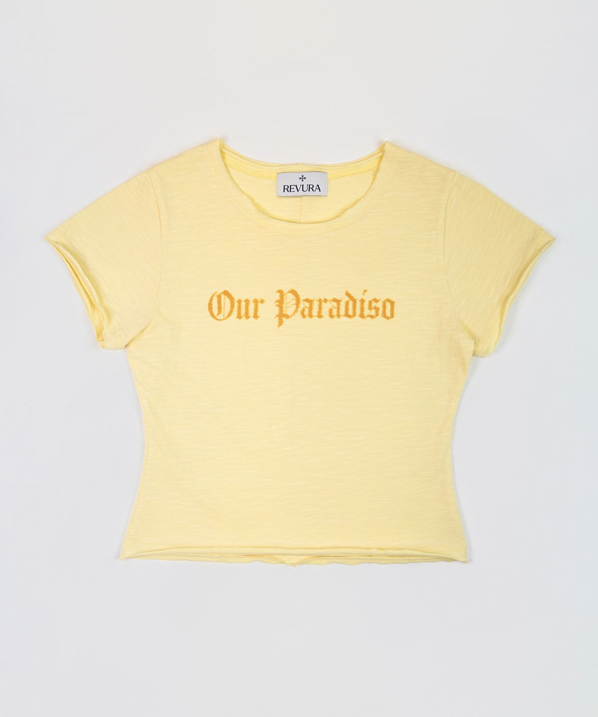레뷰라(REVURA) PARADISO SLUB T-SHIRTS - S (W) / YELLOW