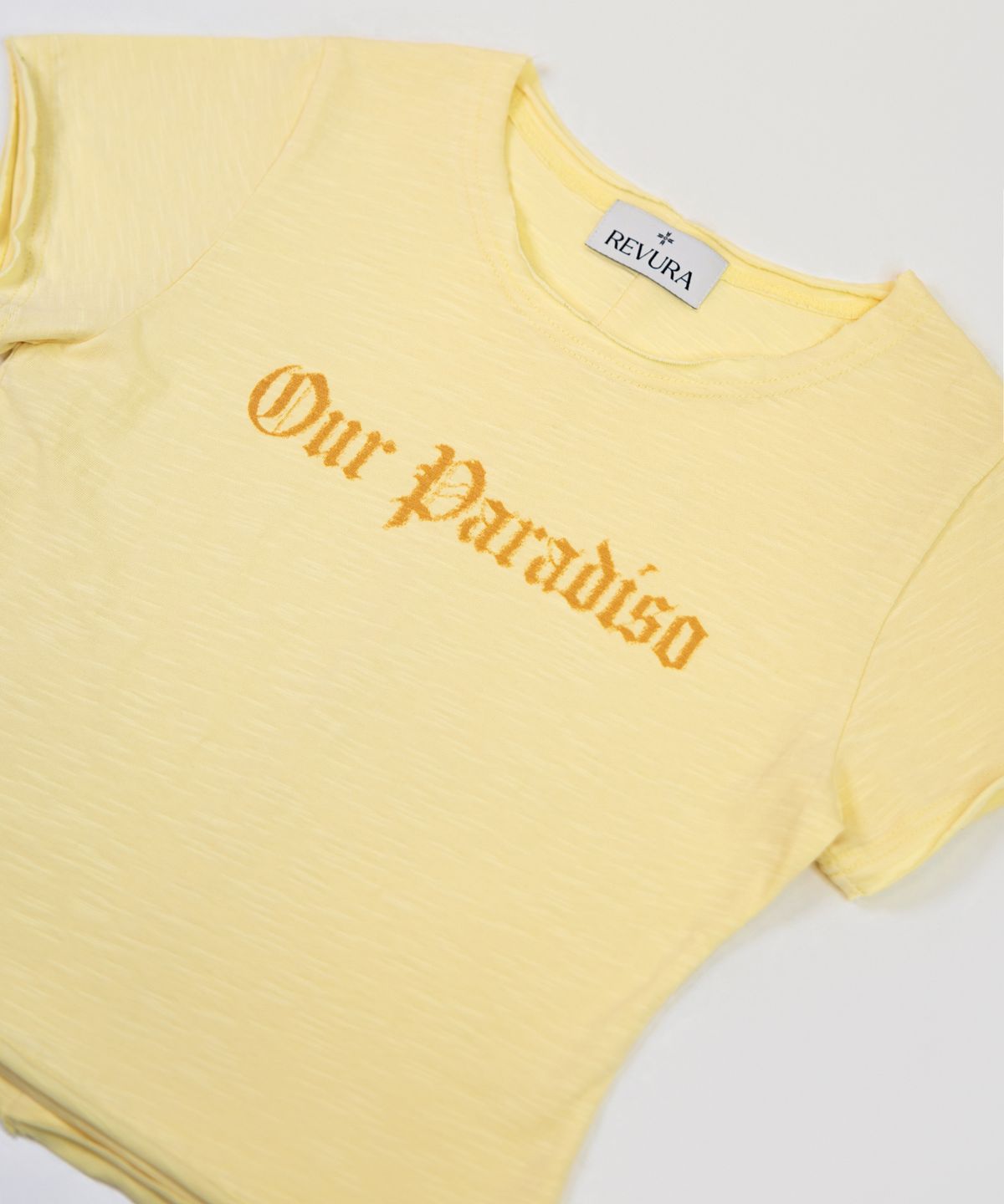 레뷰라(REVURA) PARADISO SLUB T-SHIRTS - S (W) / YELLOW