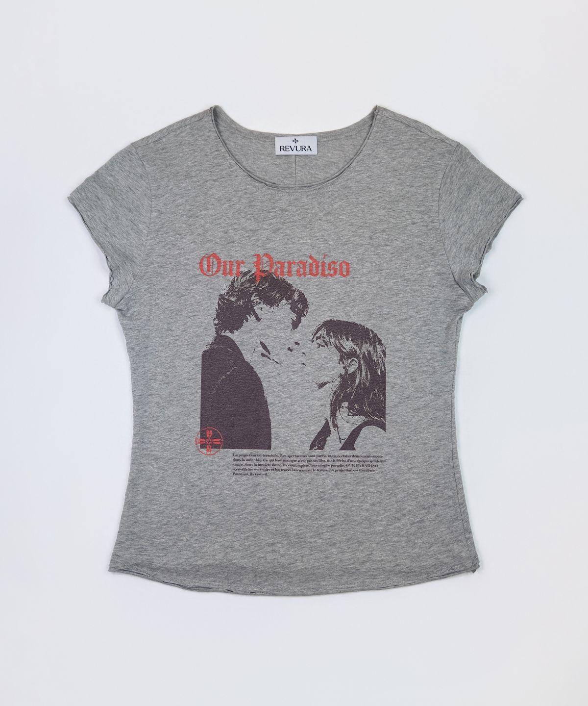 레뷰라(REVURA) PARADISO SLUB T-SHIRTS - UNISEX / ASH