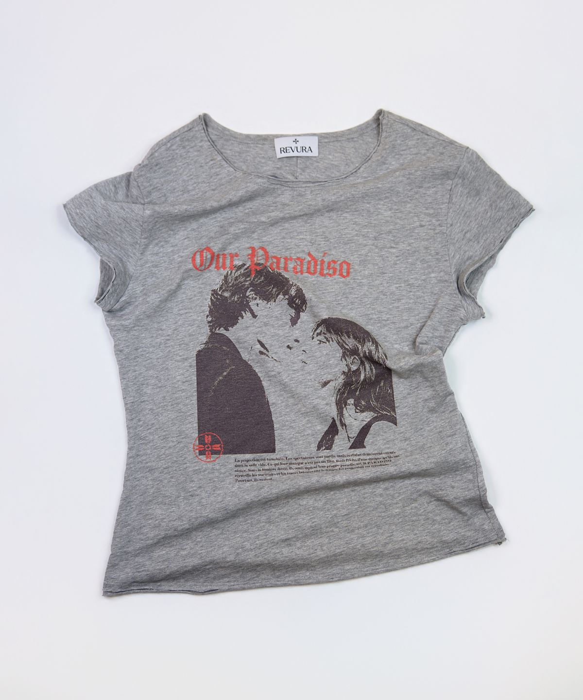 레뷰라(REVURA) PARADISO SLUB T-SHIRTS - UNISEX / ASH