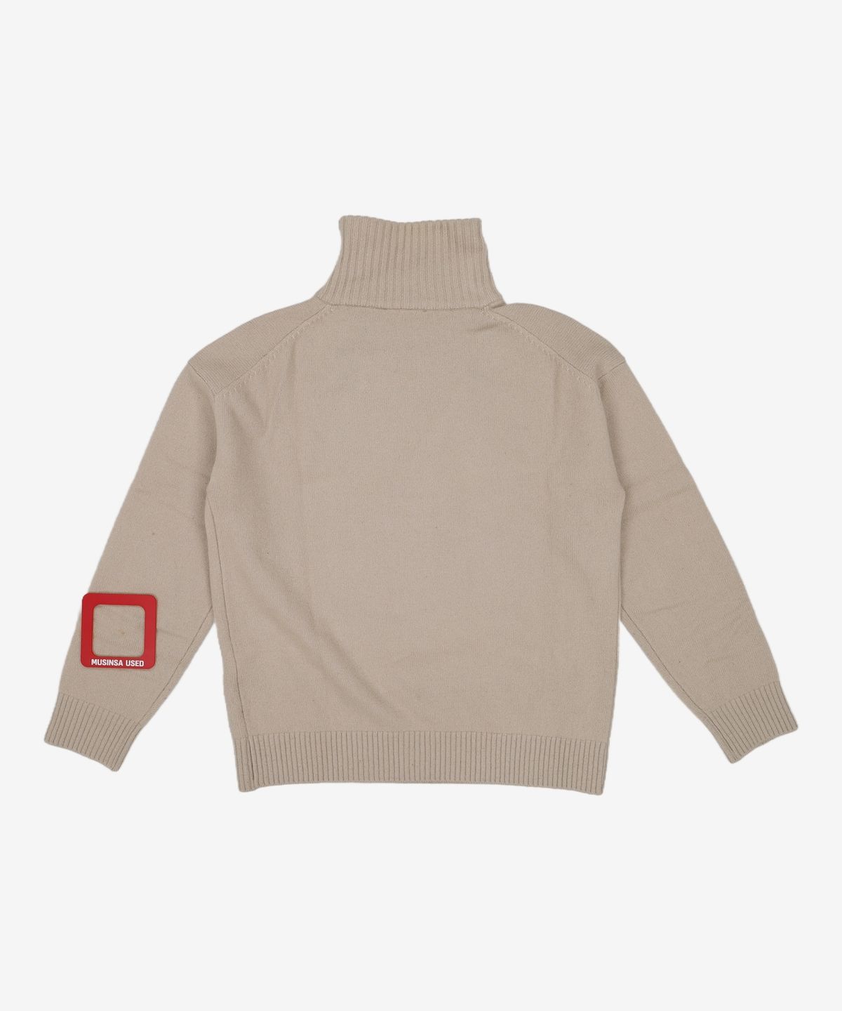 인사일런스(INSILENCE) 슬릿 하이넥 니트 GREY BEIGE M