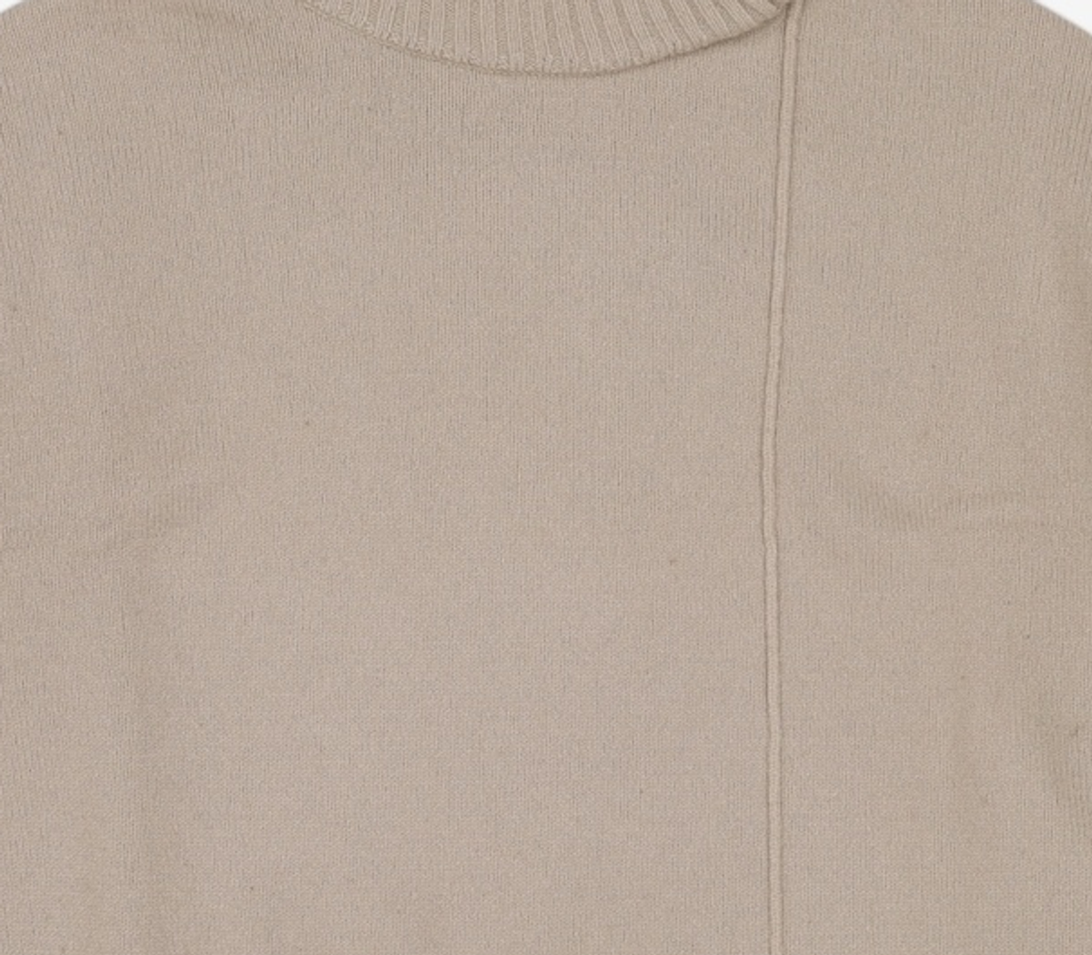 인사일런스(INSILENCE) 슬릿 하이넥 니트 GREY BEIGE M