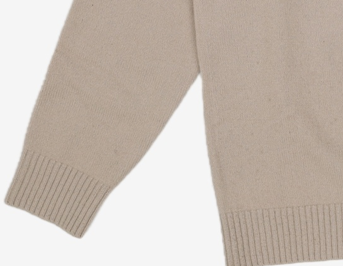 인사일런스(INSILENCE) 슬릿 하이넥 니트 GREY BEIGE M