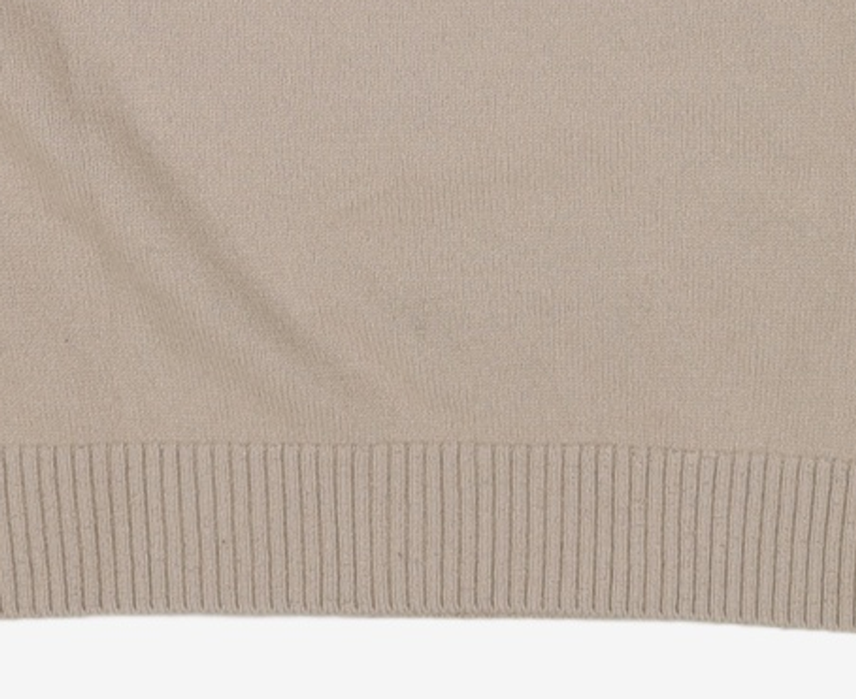 인사일런스(INSILENCE) 슬릿 하이넥 니트 GREY BEIGE M
